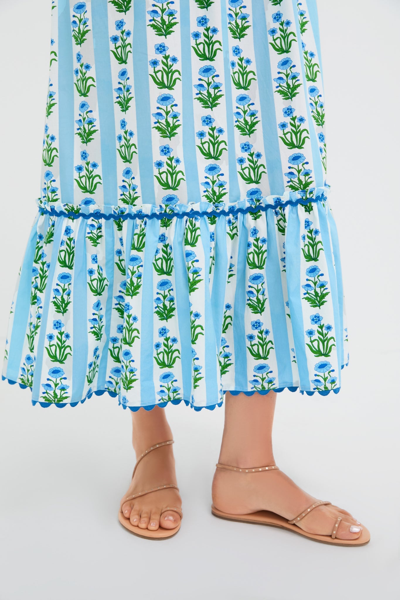 Sky Lily Stripe Evelyn Dress