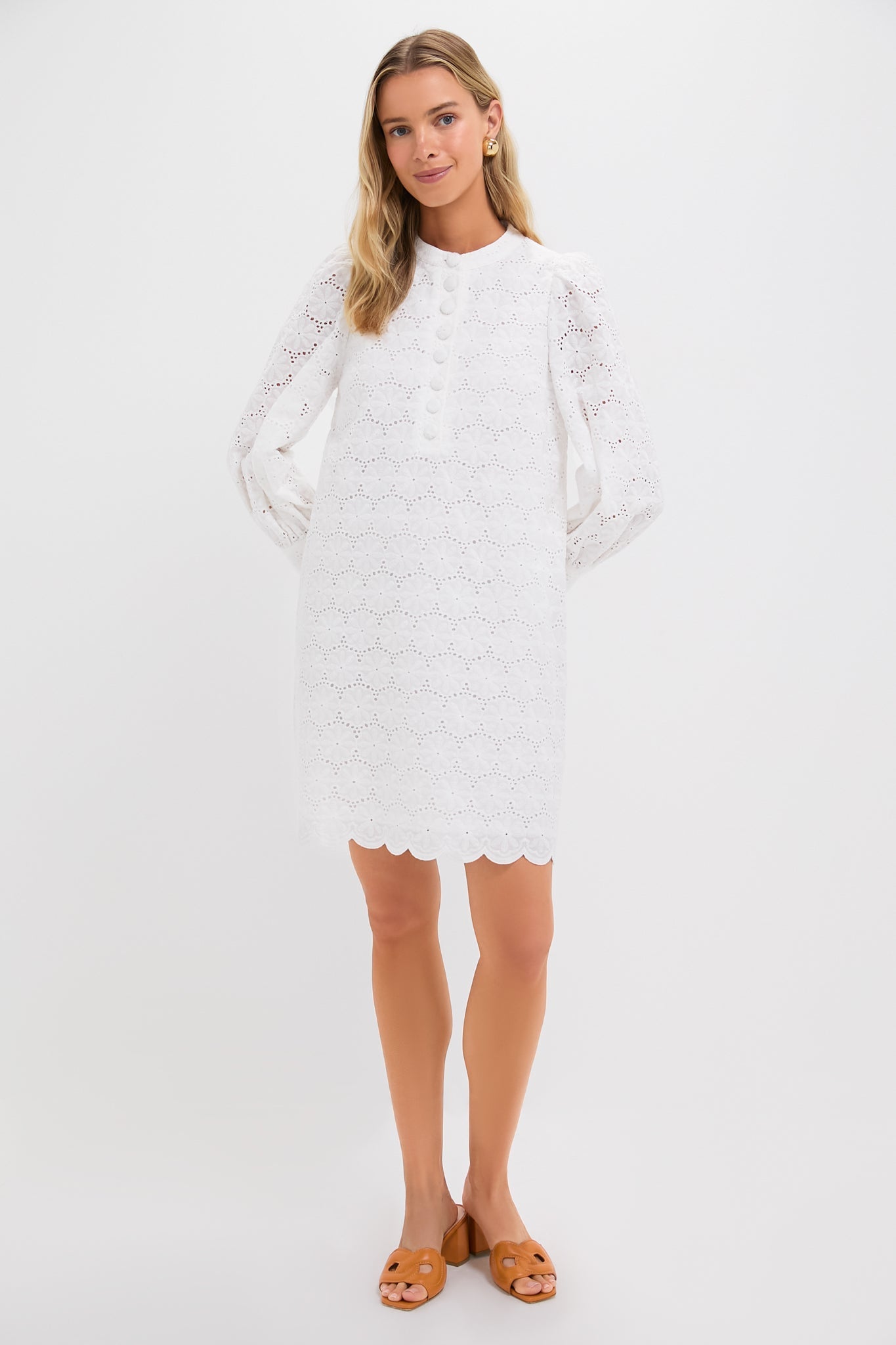 White Eyelet Samantha Dress