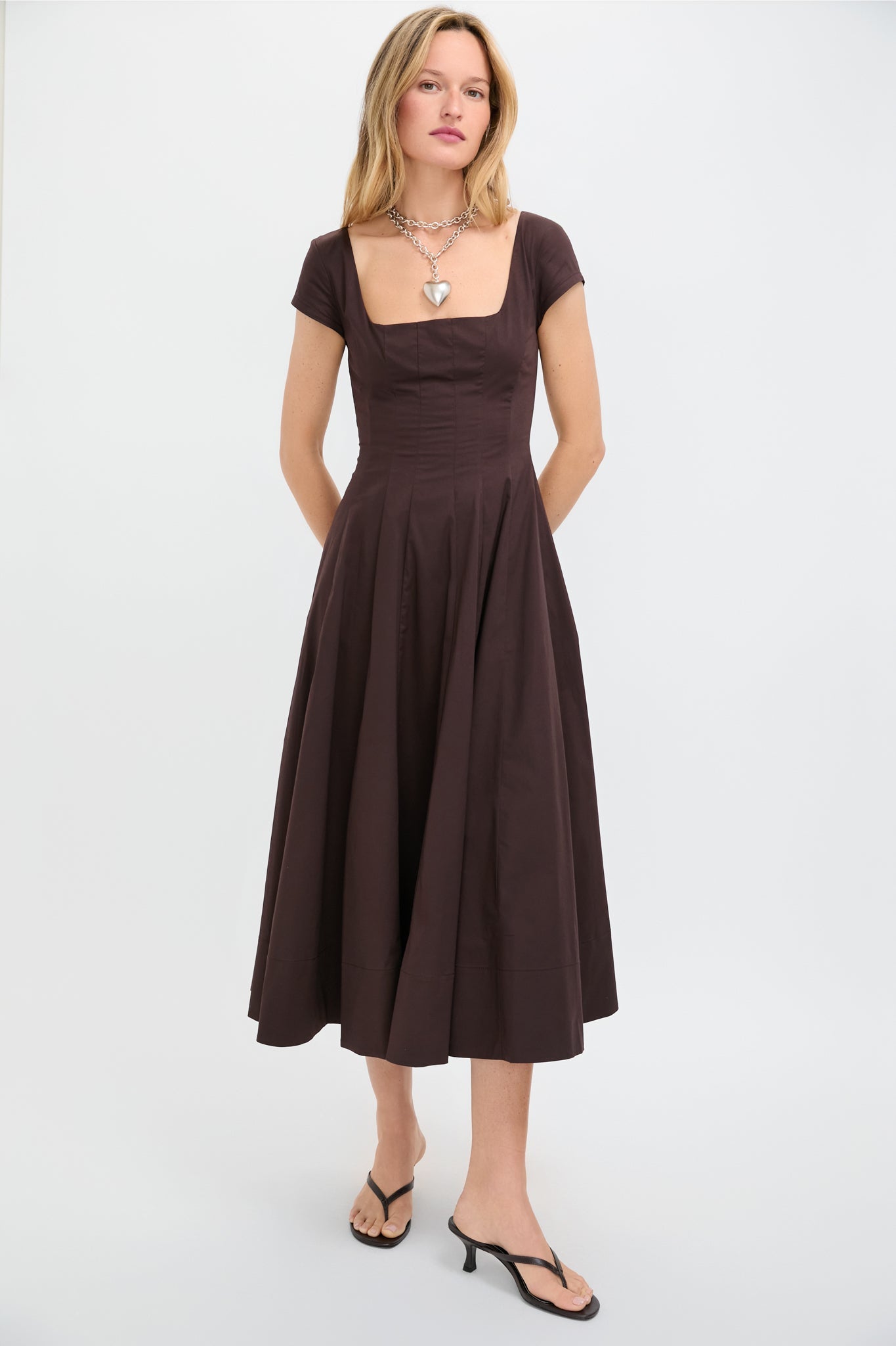 Earth Short Sleeve Wells Dress