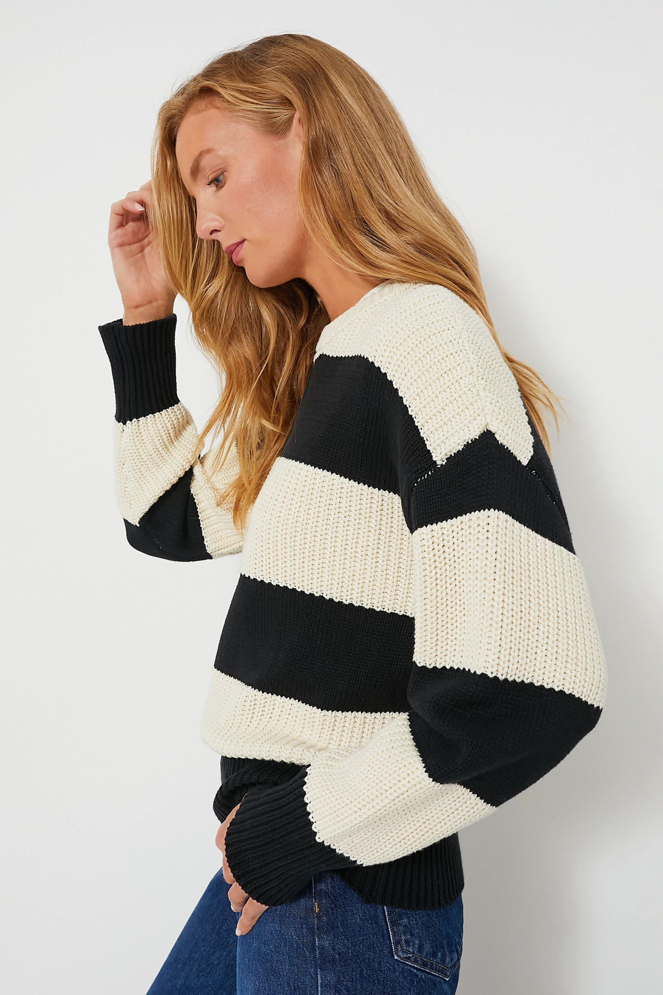 Black Fresca Stripe Sweater