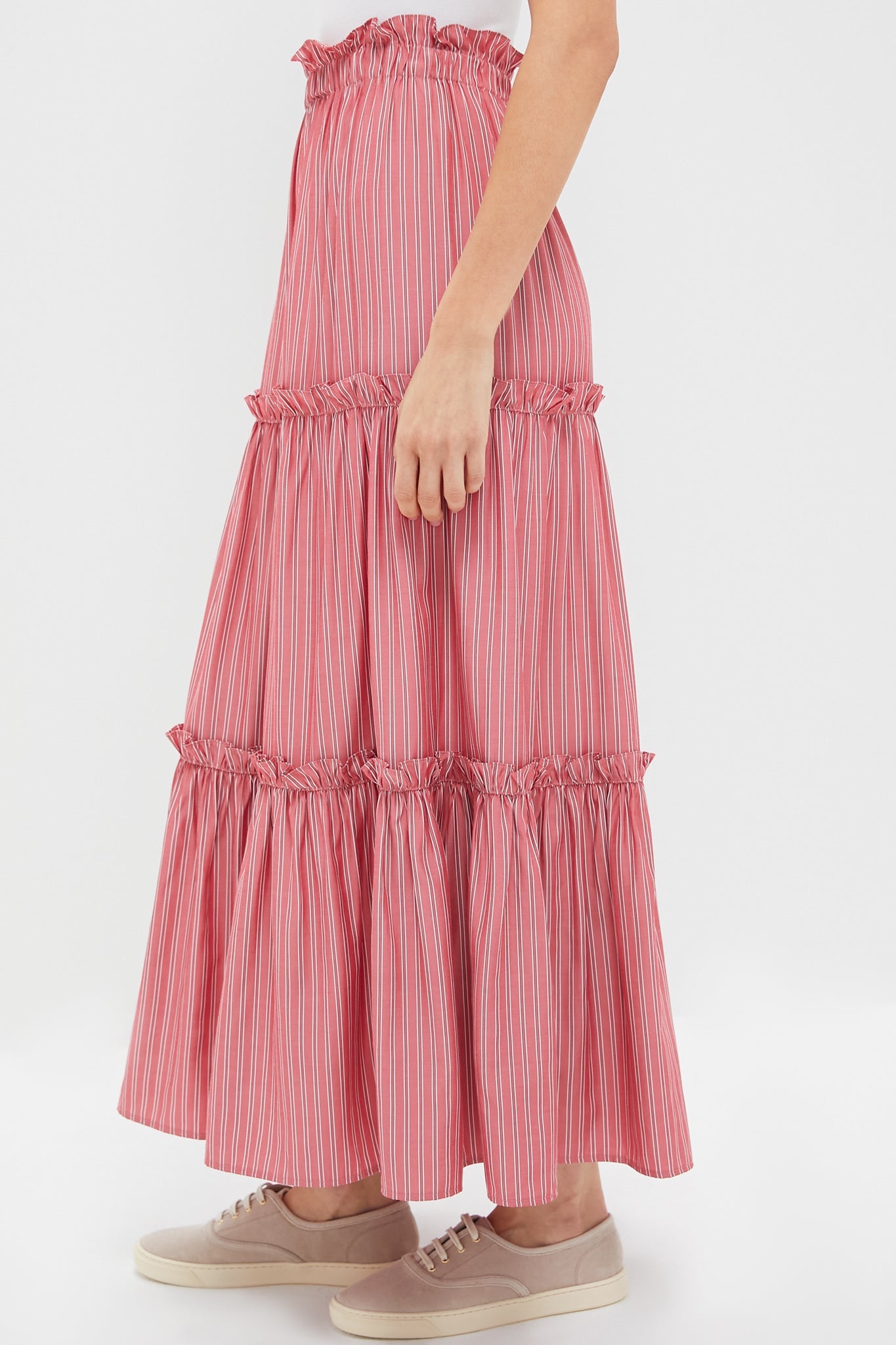 Ruby Red Stripe Prado Skirt
