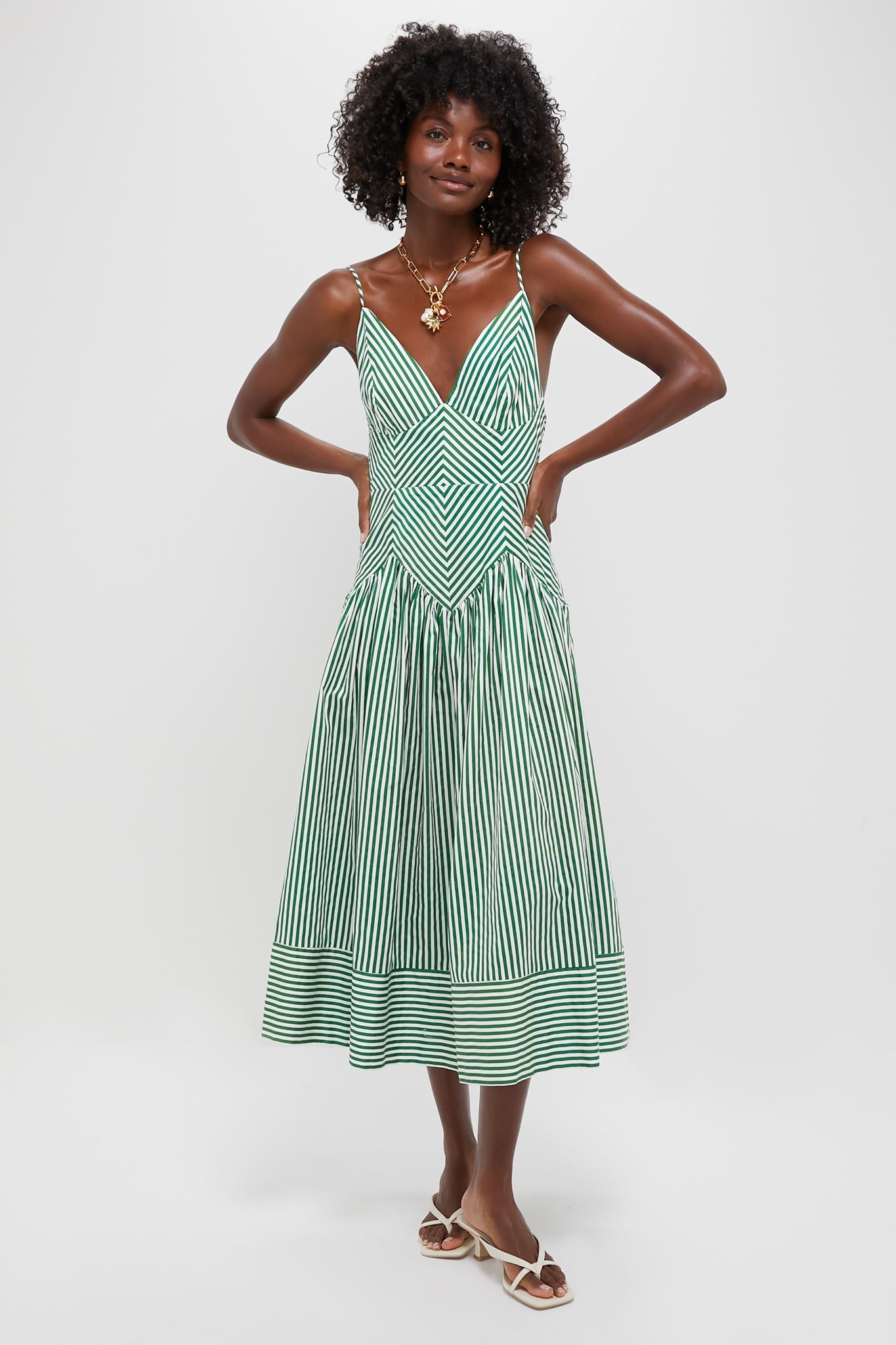 Bicolor Stripes Sleeveless Dress