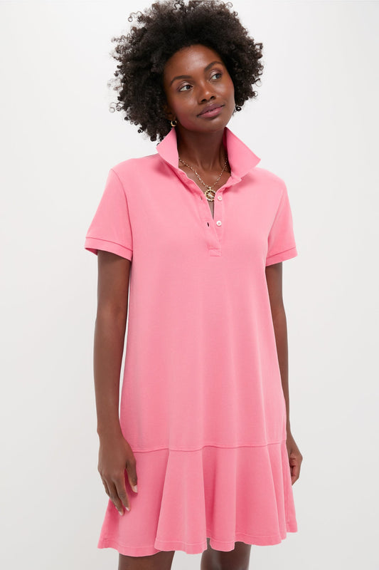 Hot Pink Pique May Polo Dress