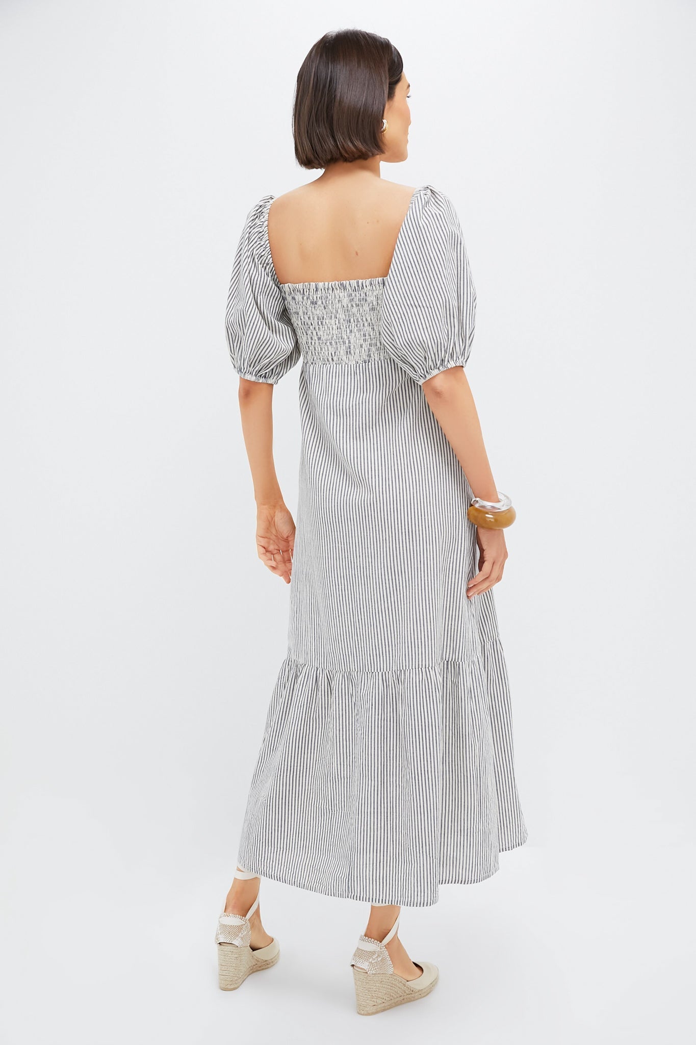 Newburyport Stripe Santiago 3 Shortsleeve Maxi Dress