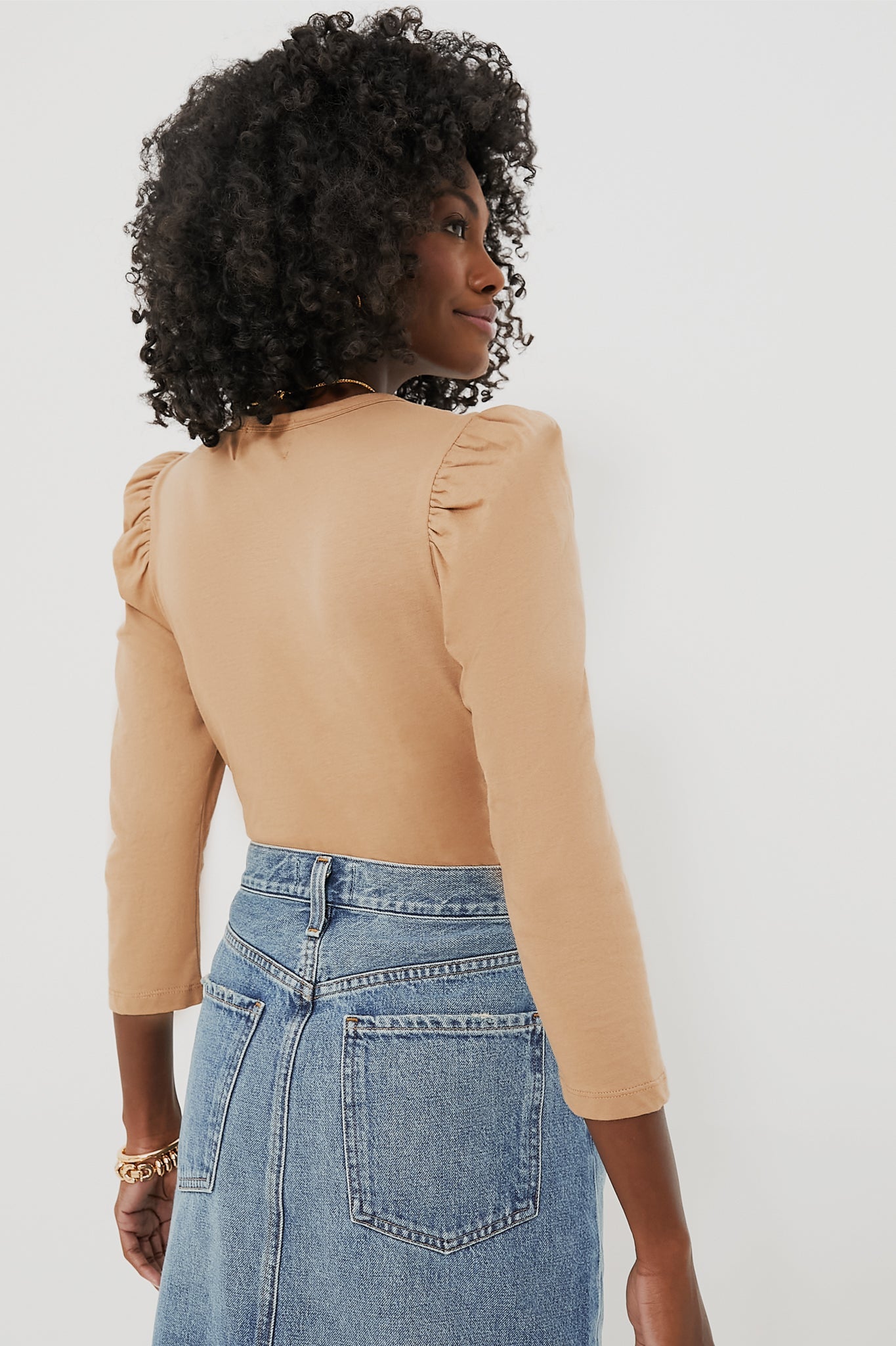 Tan Vesty Long Sleeve Crewneck