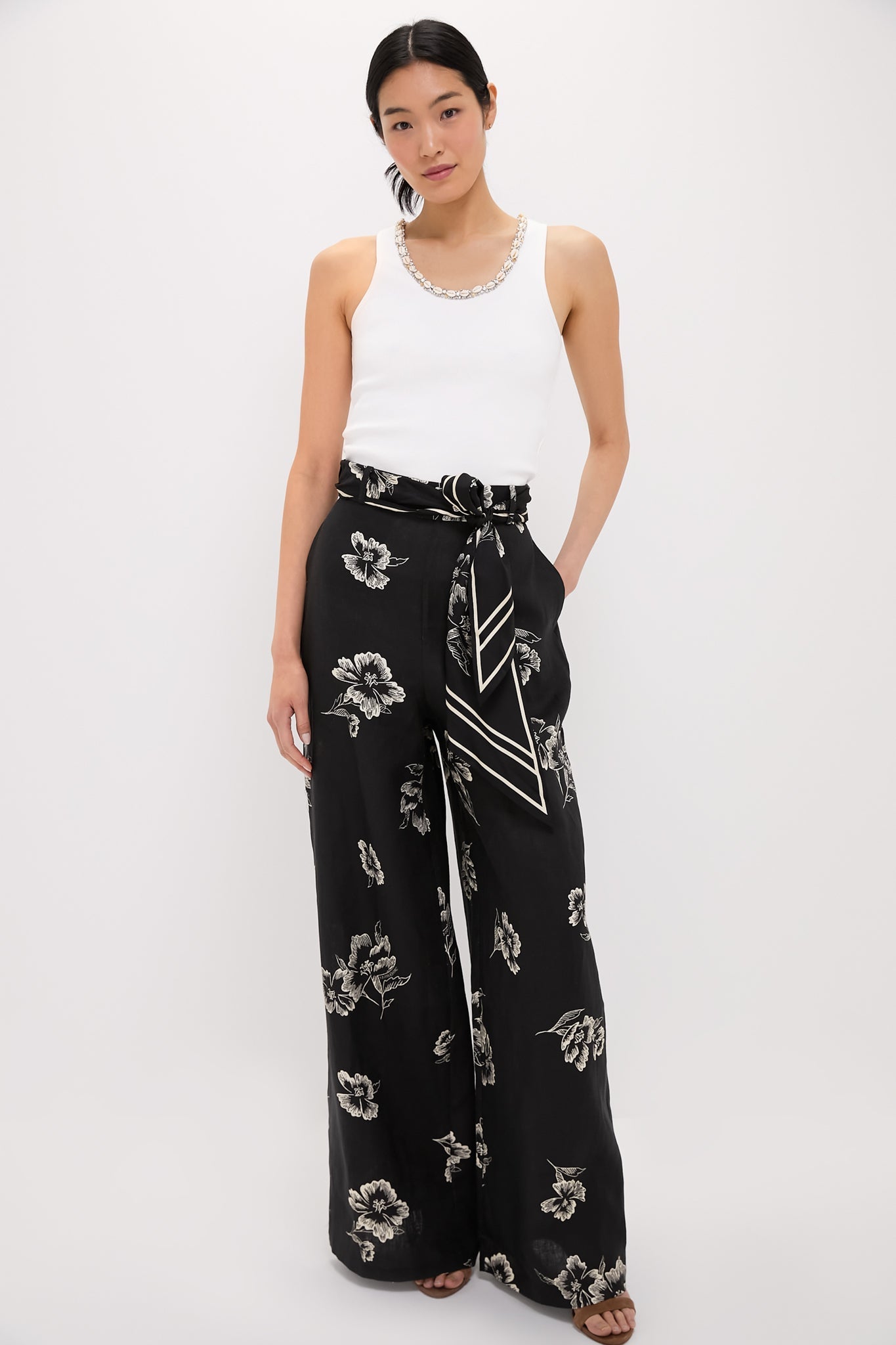 Black Poppy Wideleg Pant