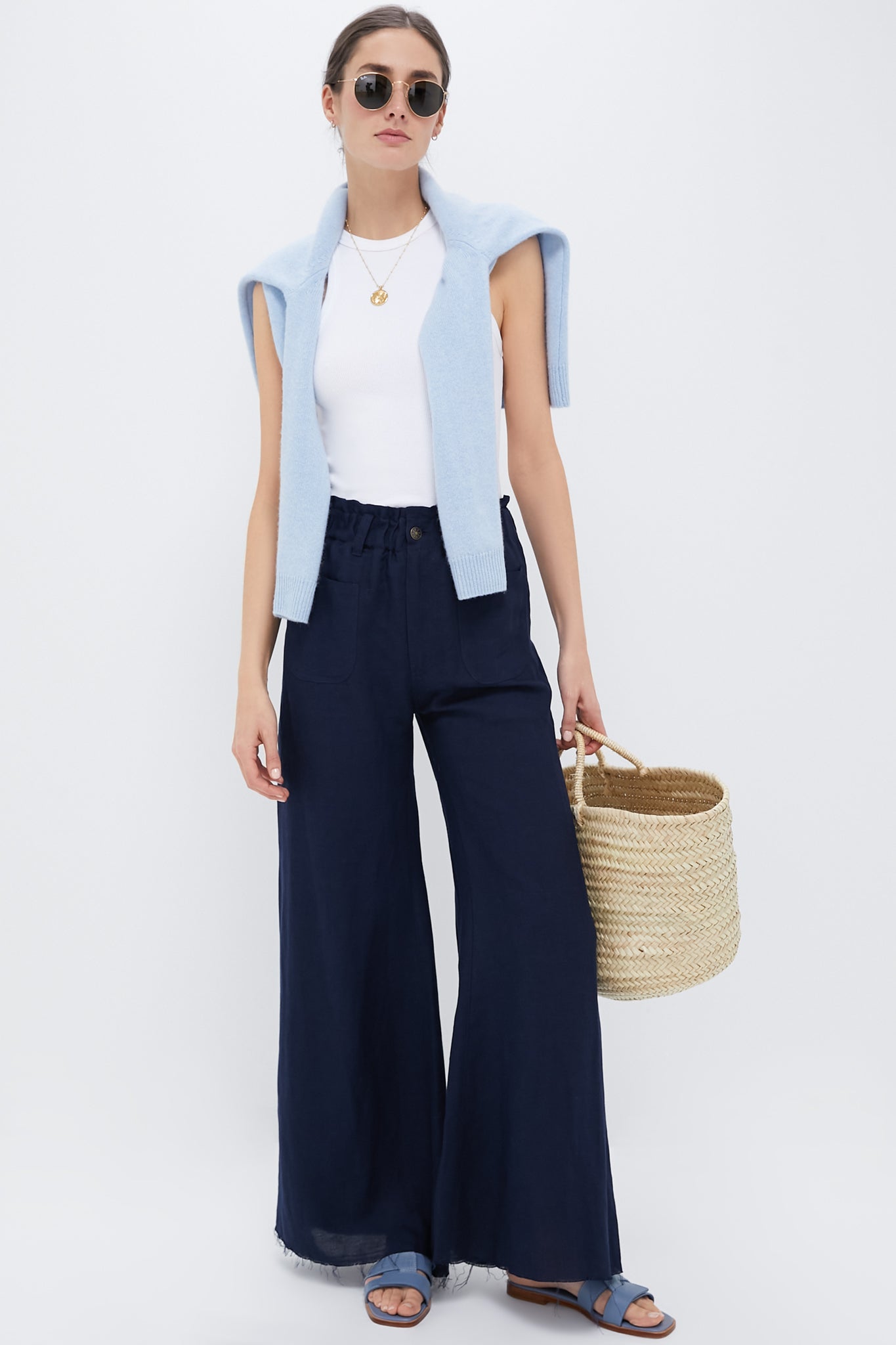 Midnight Tulip Wide Leg Pants