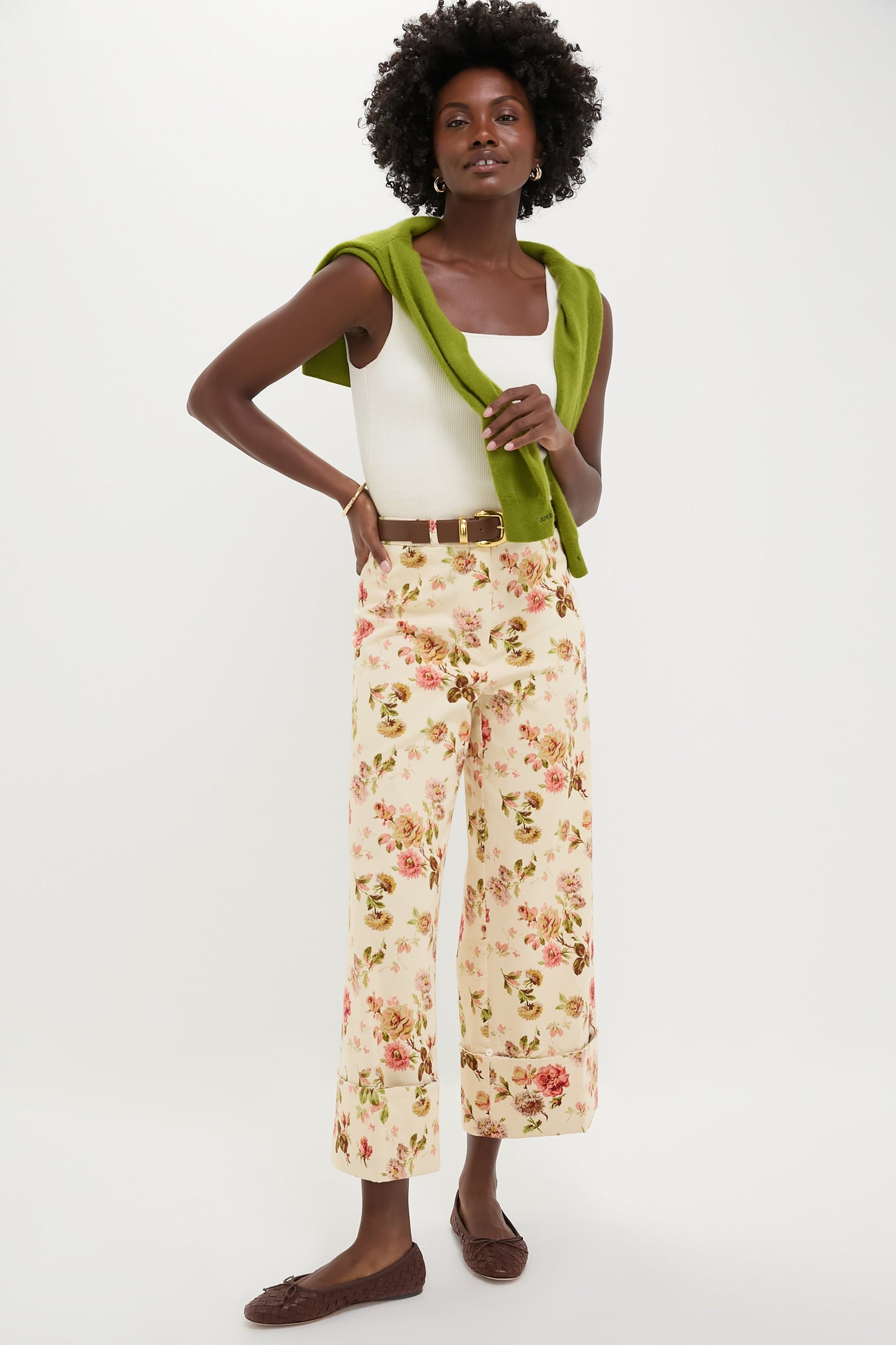 Romantic Floral Twill Convertible Florence Pants