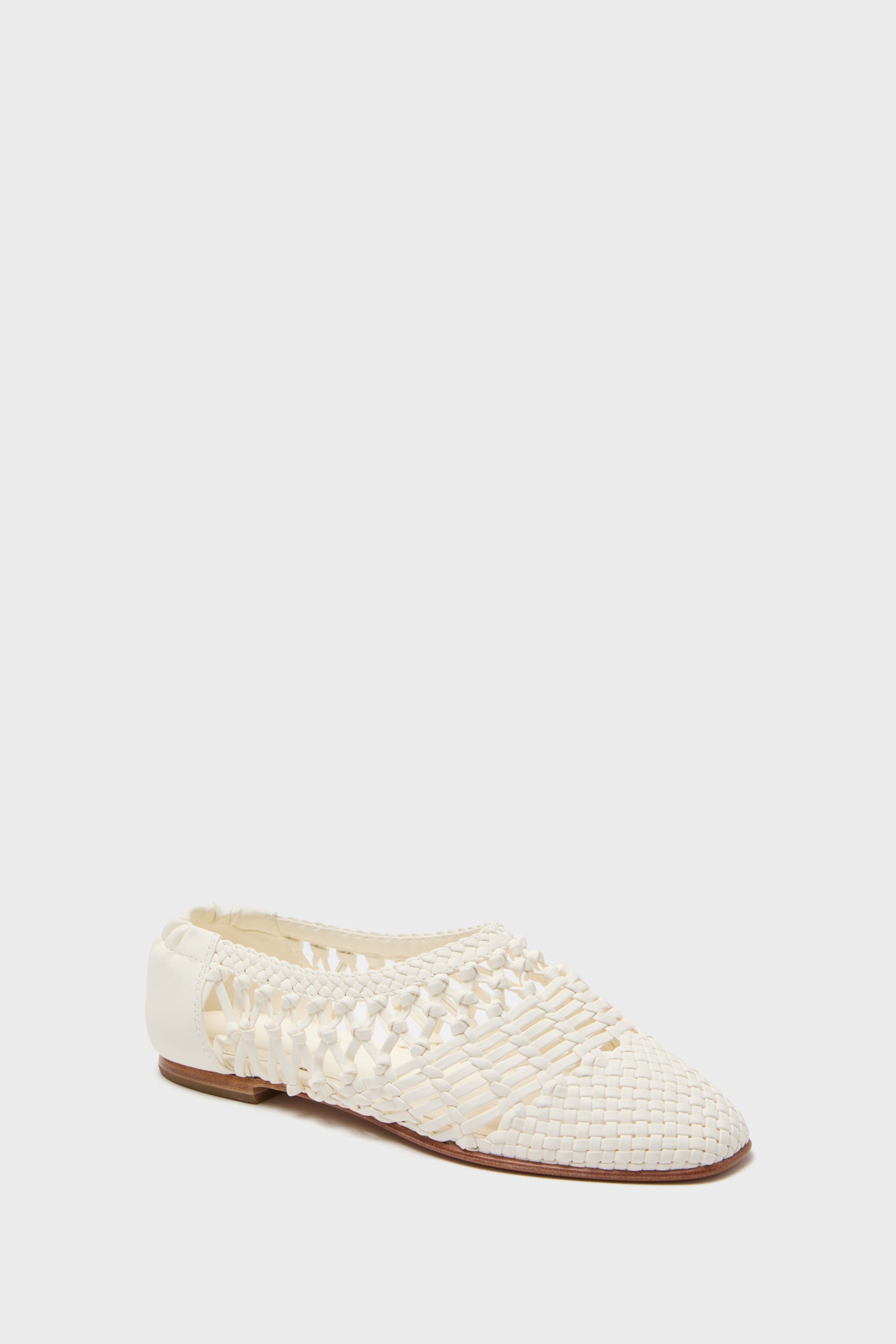 Ivory Open Weave Ballet Flats