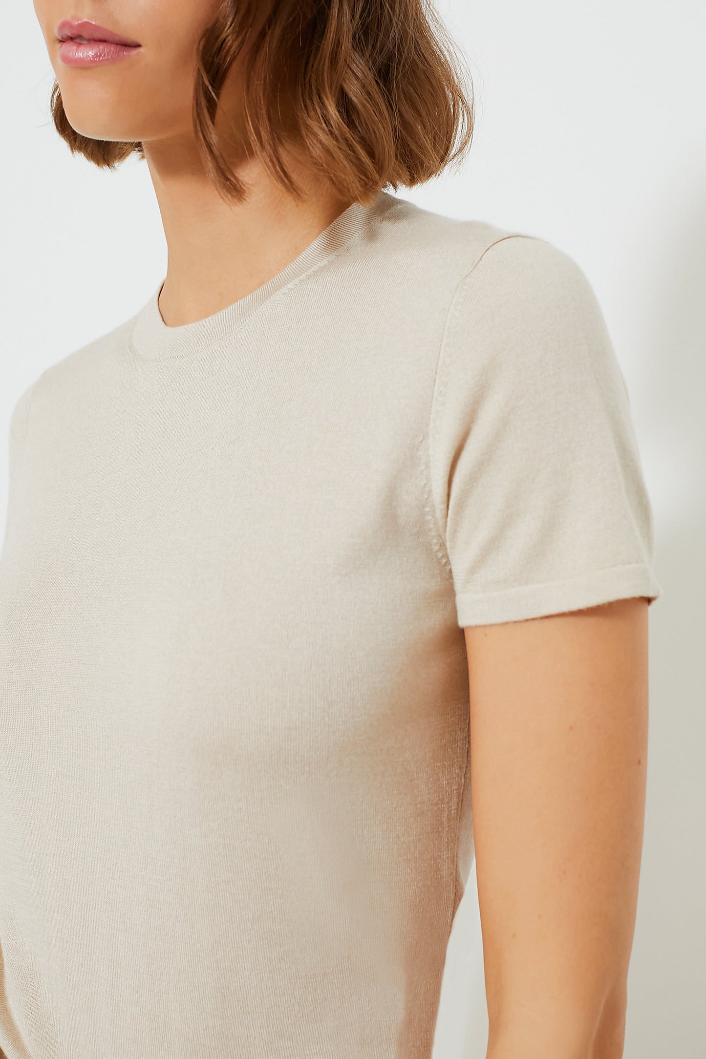 Sandstone Cashmere Silk Blend Katie Tee