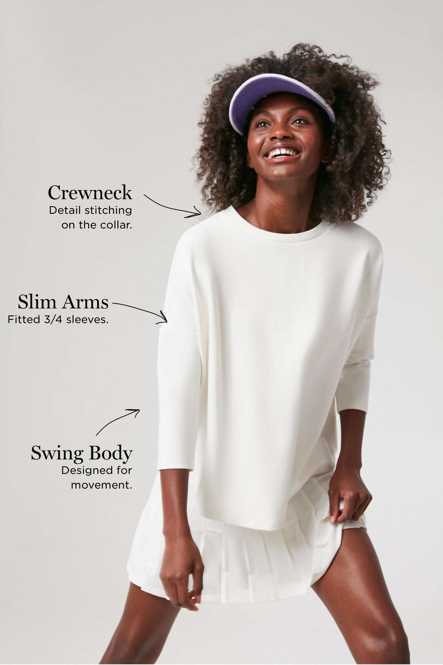 White Ally Swing Sweatshirt