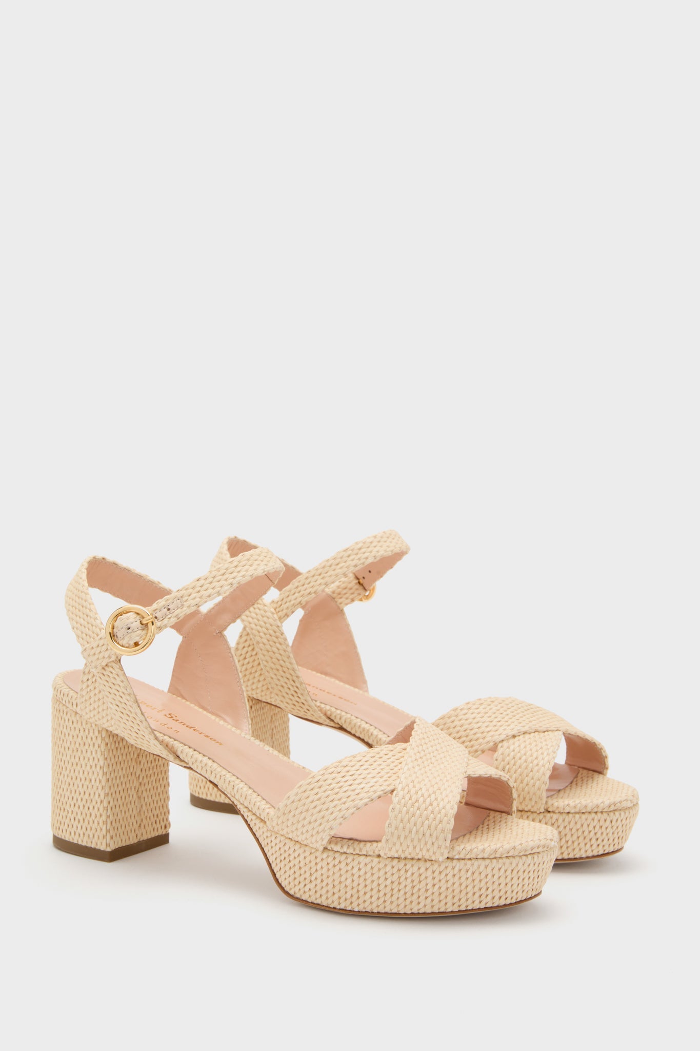 Natural Raffia Deidre Heels