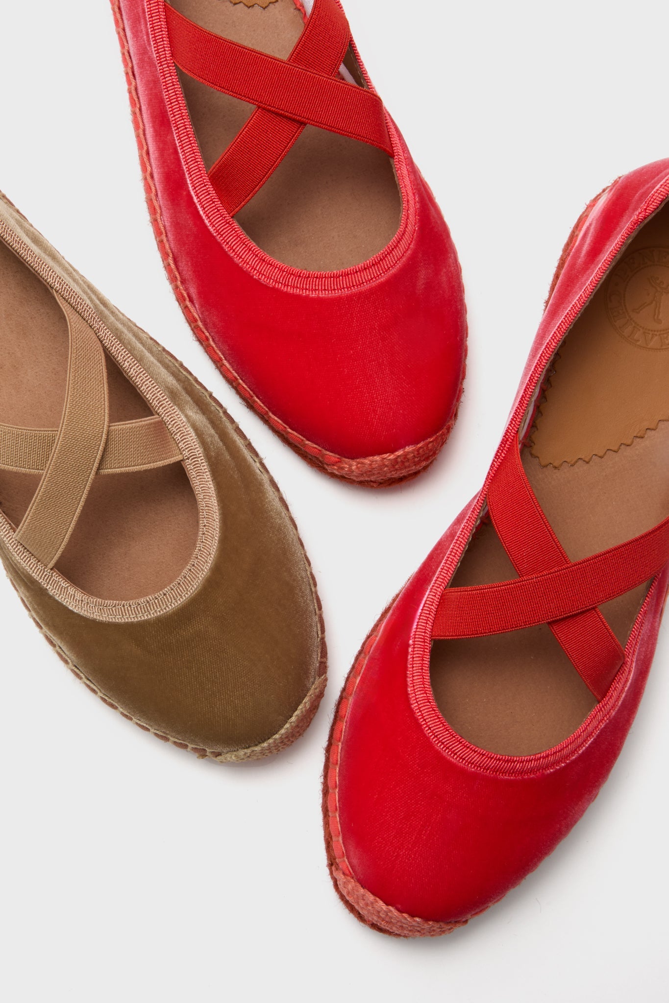 Coral Chico Velvet Espadrilles
