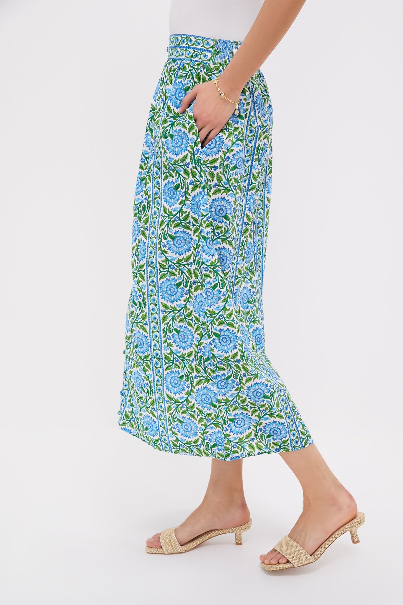 Peacock Border Freya Skirt