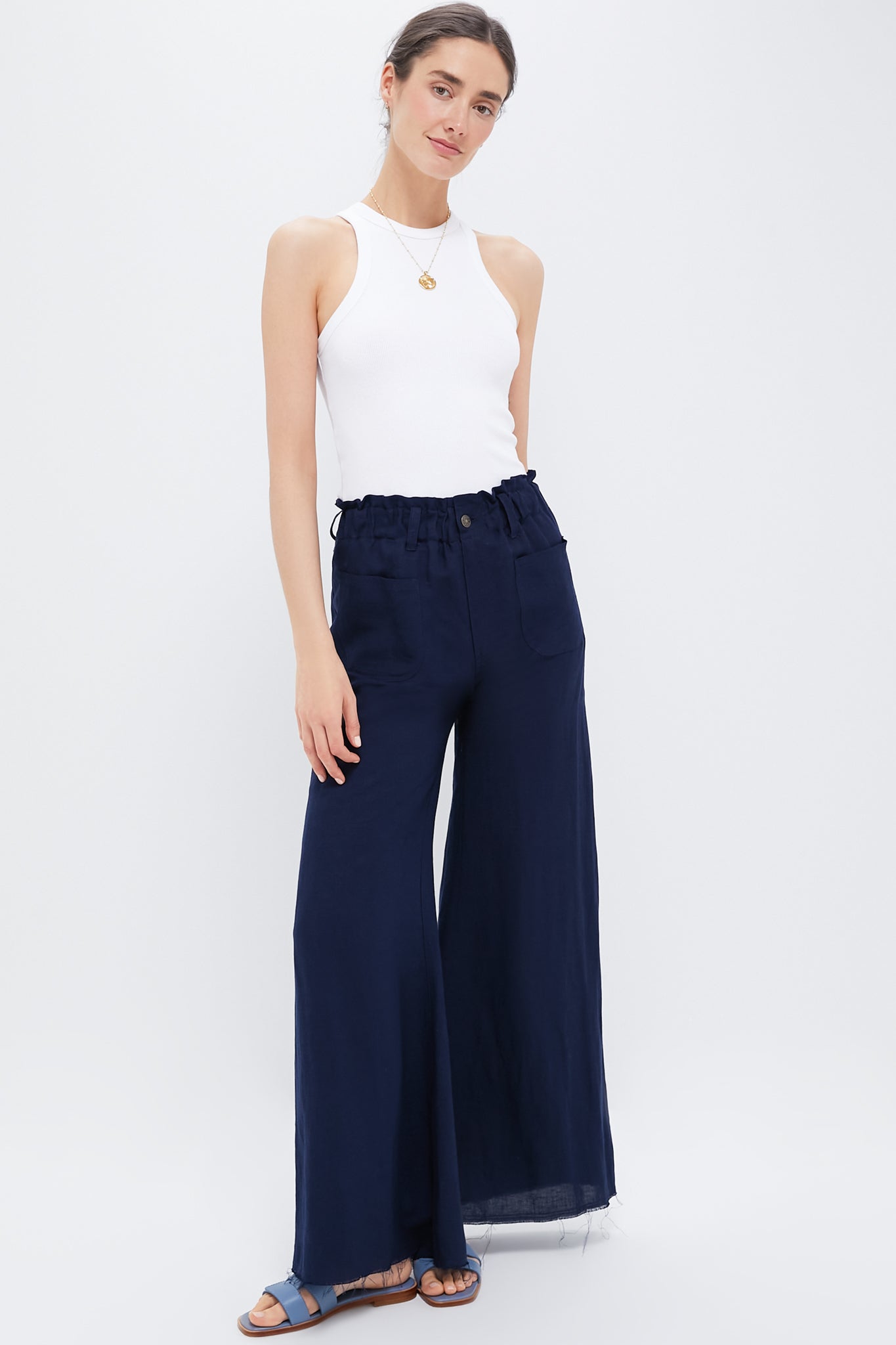 Midnight Tulip Wide Leg Pants