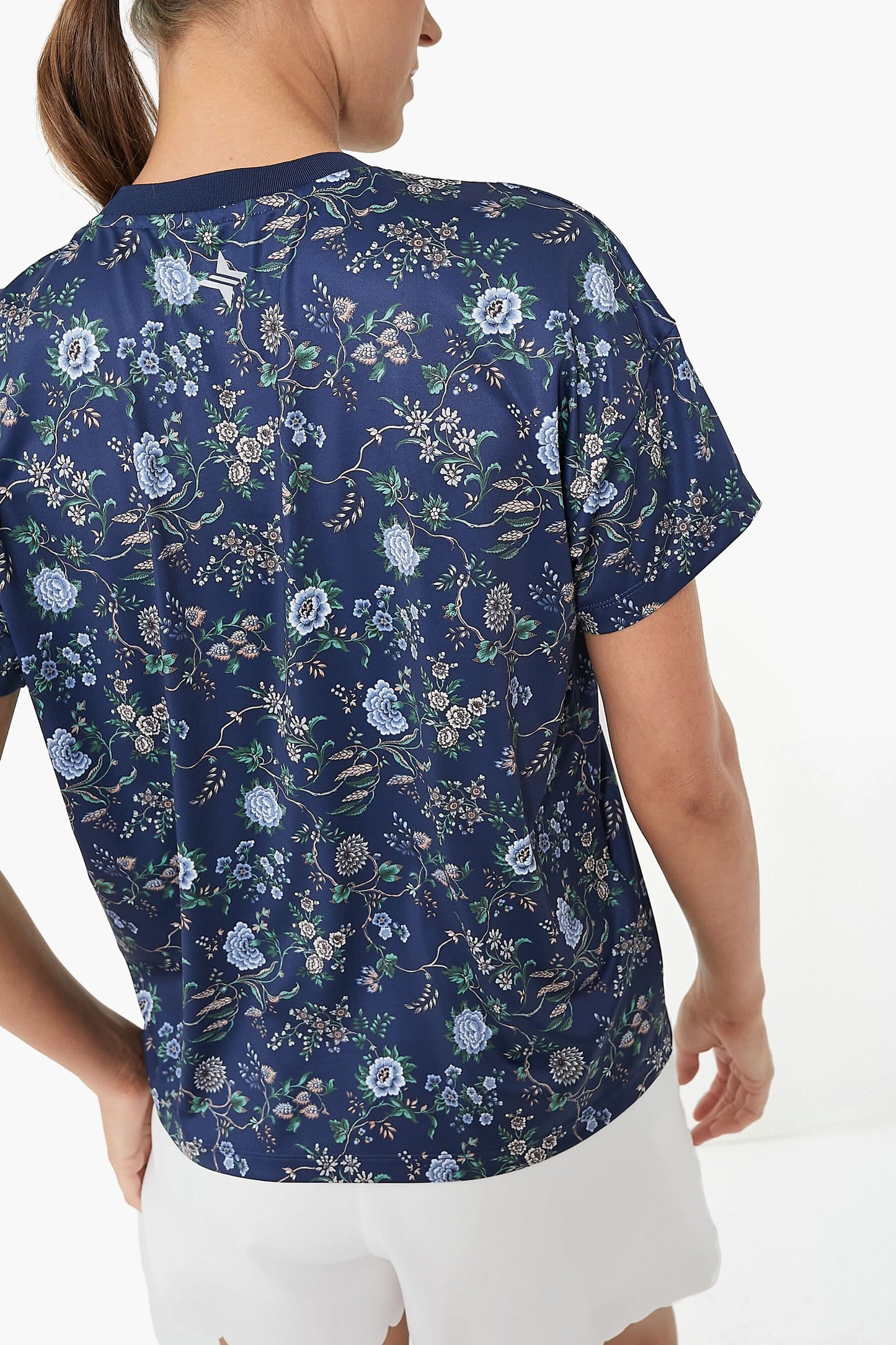 Navy Wildflower Short Sleeve Ryan Boyfriend Tee