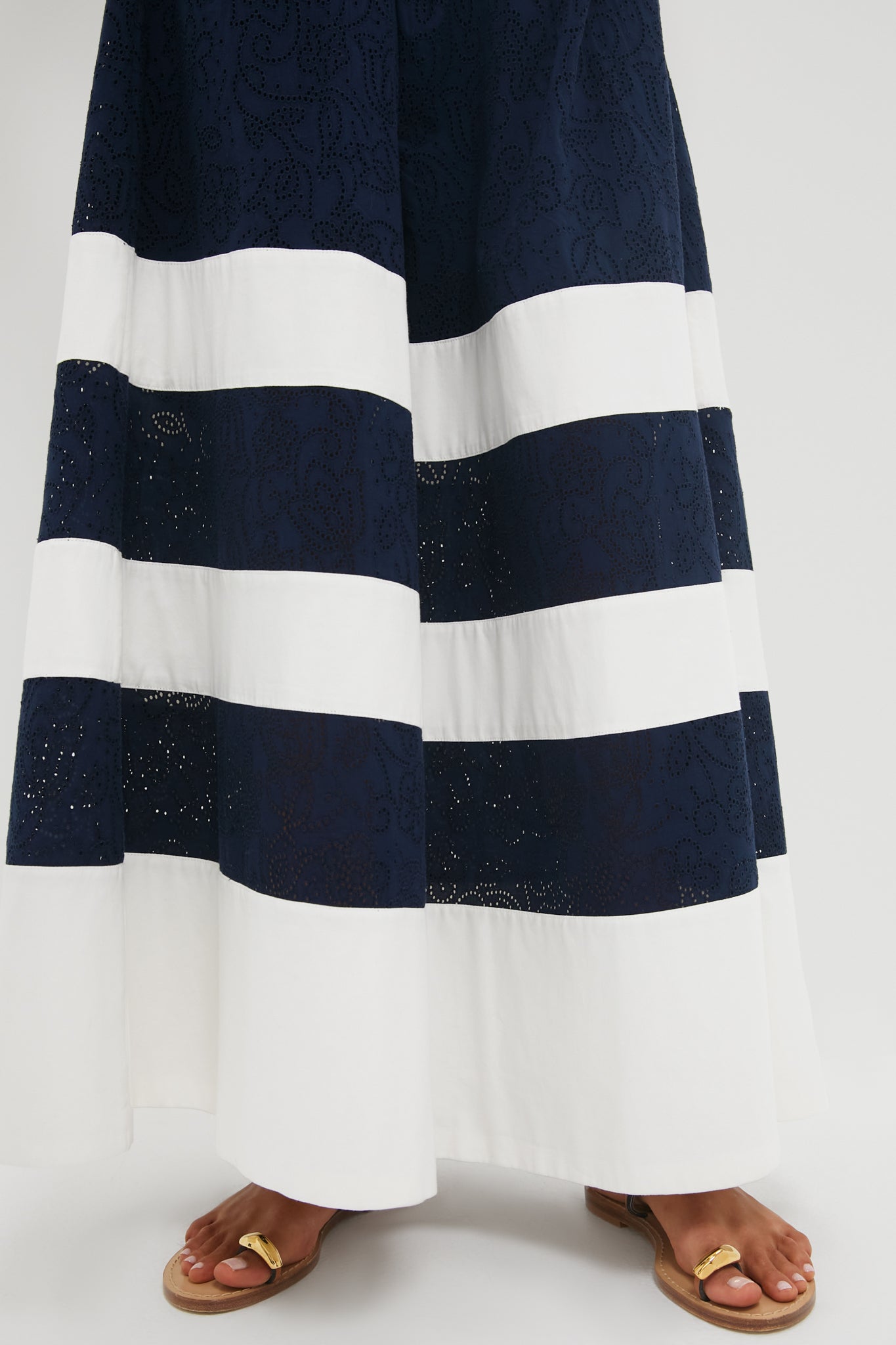 Blue and White Stripe Kit Maxi Skirt