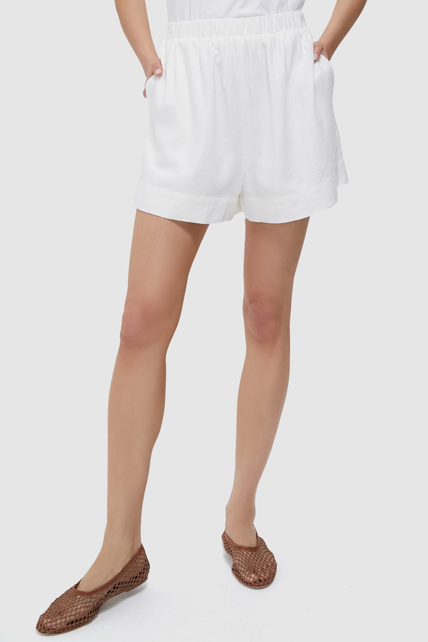 White Augusta Shorts