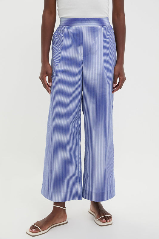 Royal Blue and White Stripe Penelope Pants