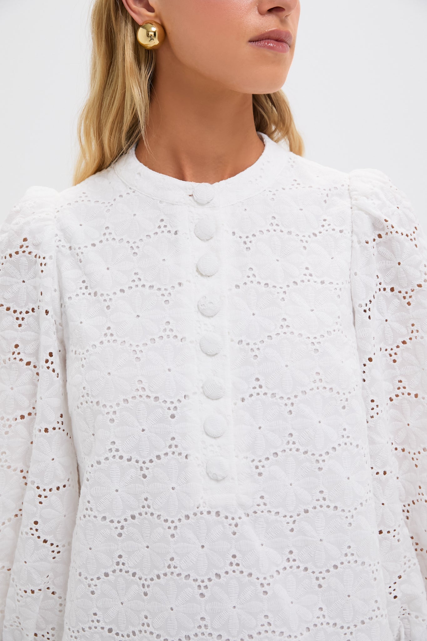 White Eyelet Samantha Dress