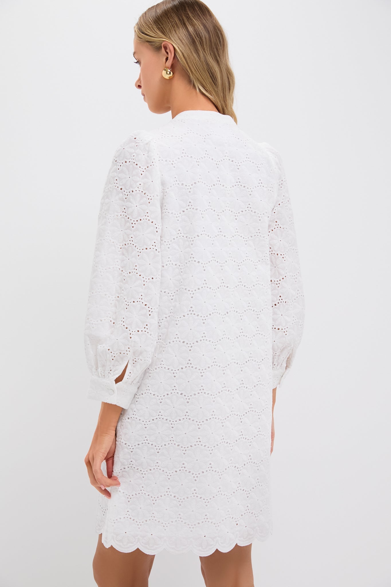 White Eyelet Samantha Dress