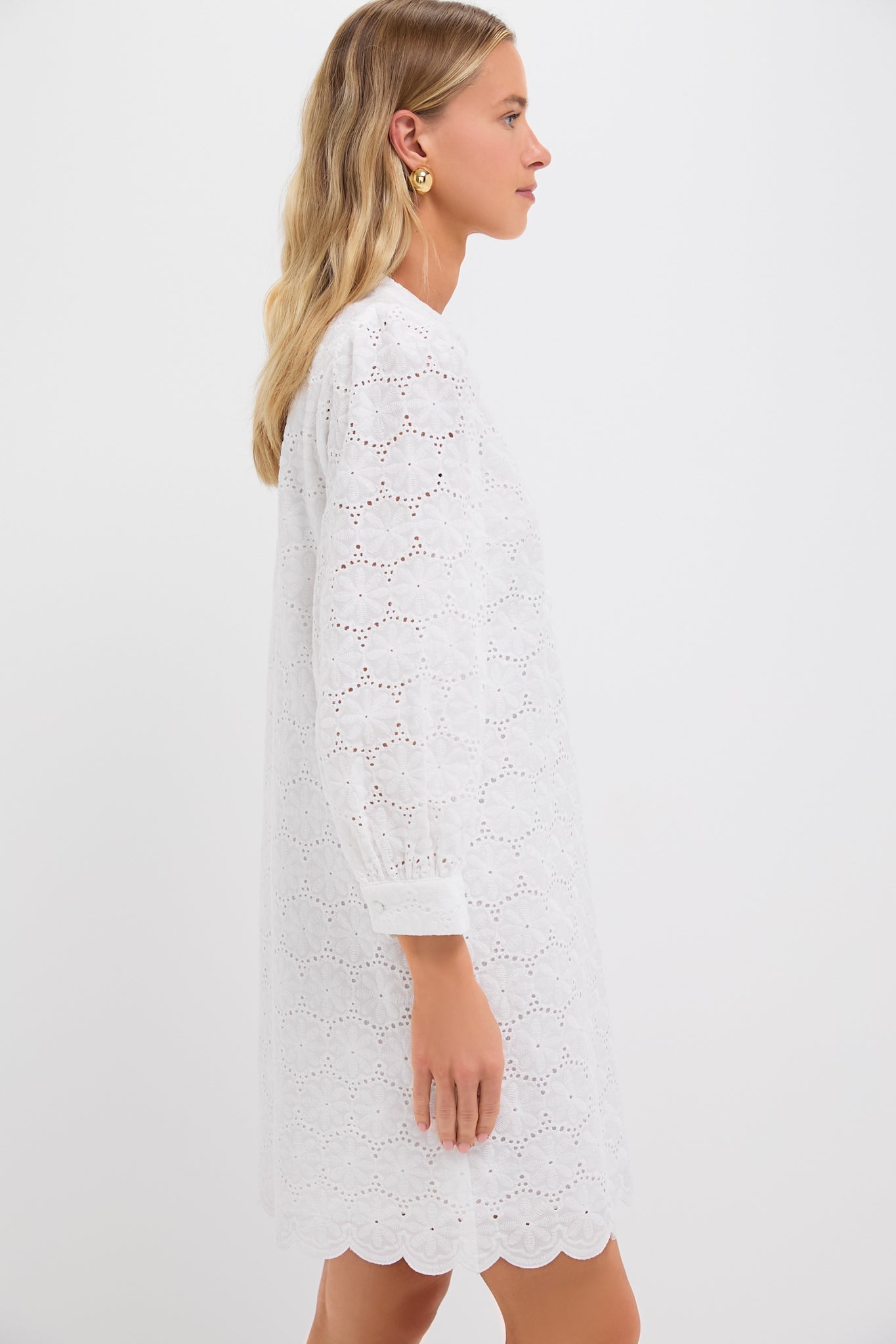 White Eyelet Samantha Dress