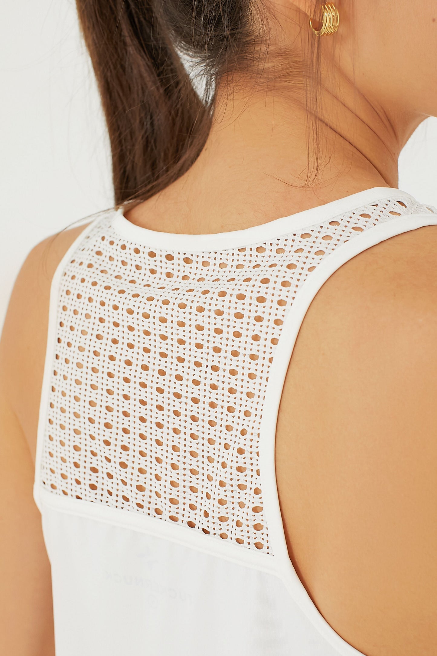 White Cane Ellen Racerback Tank