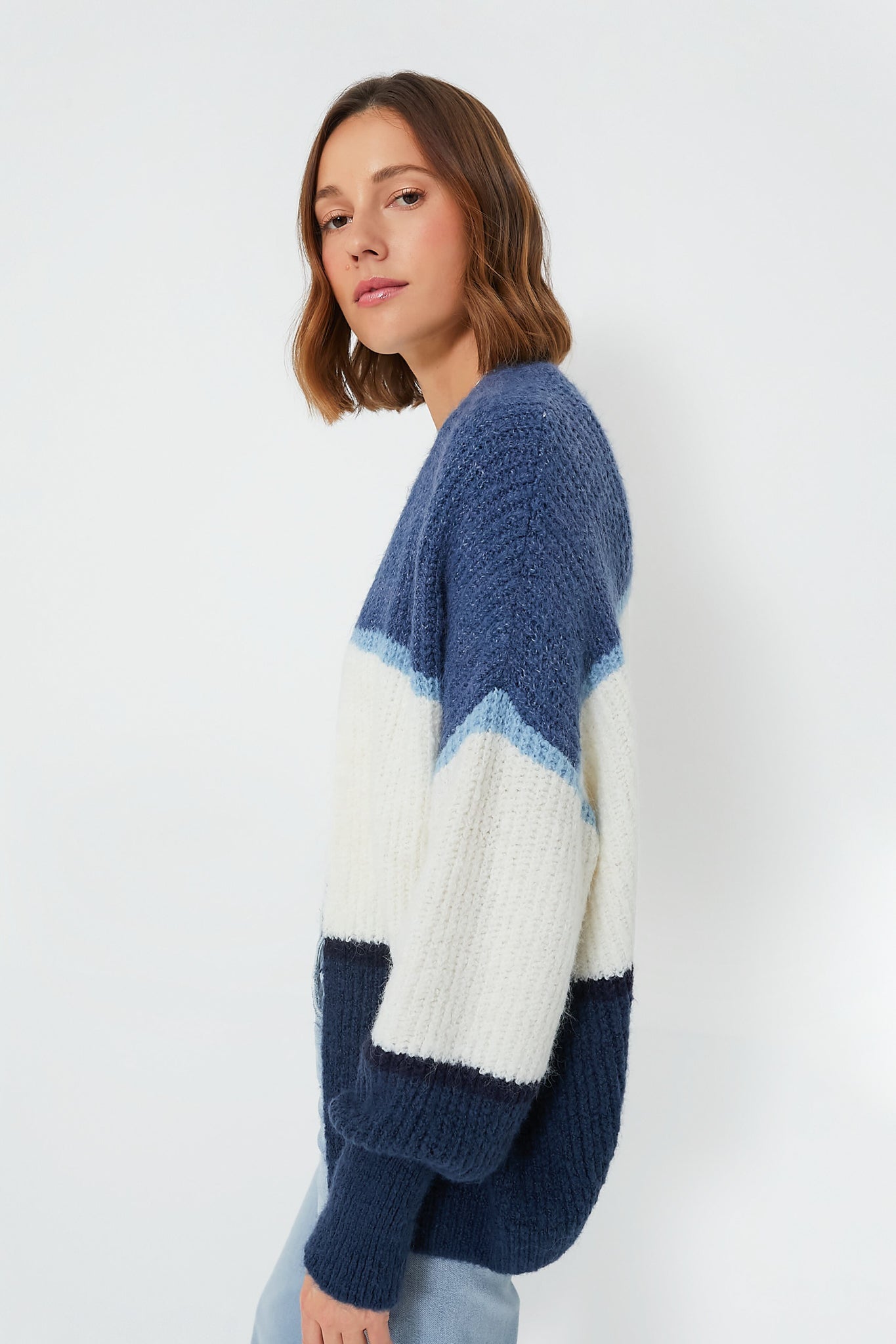 True Navy Jones Stripe Cardigan