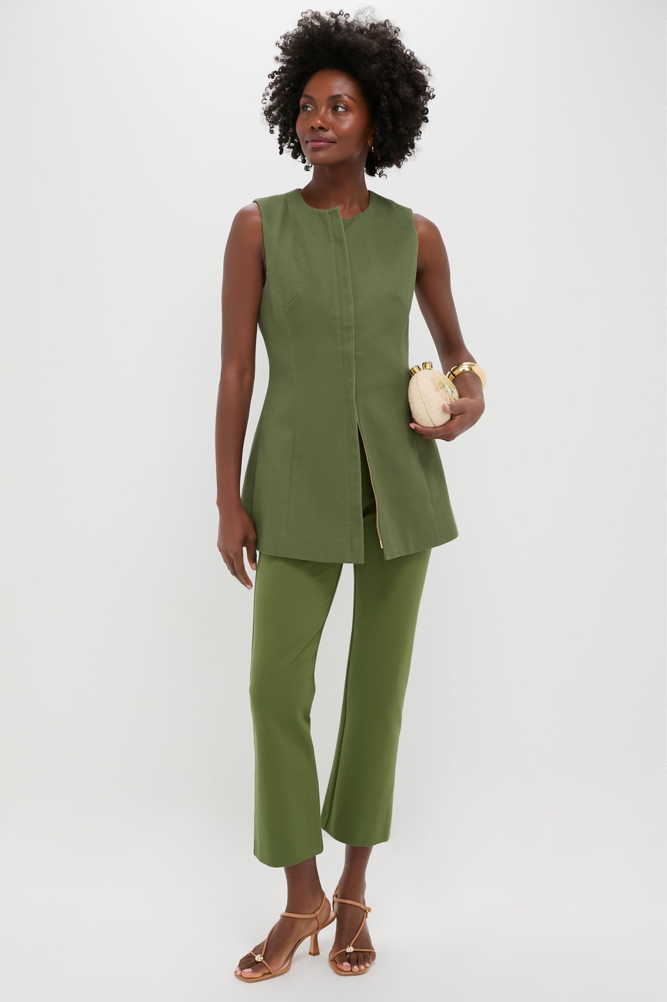 Olive Green Ponte Ashford Pants