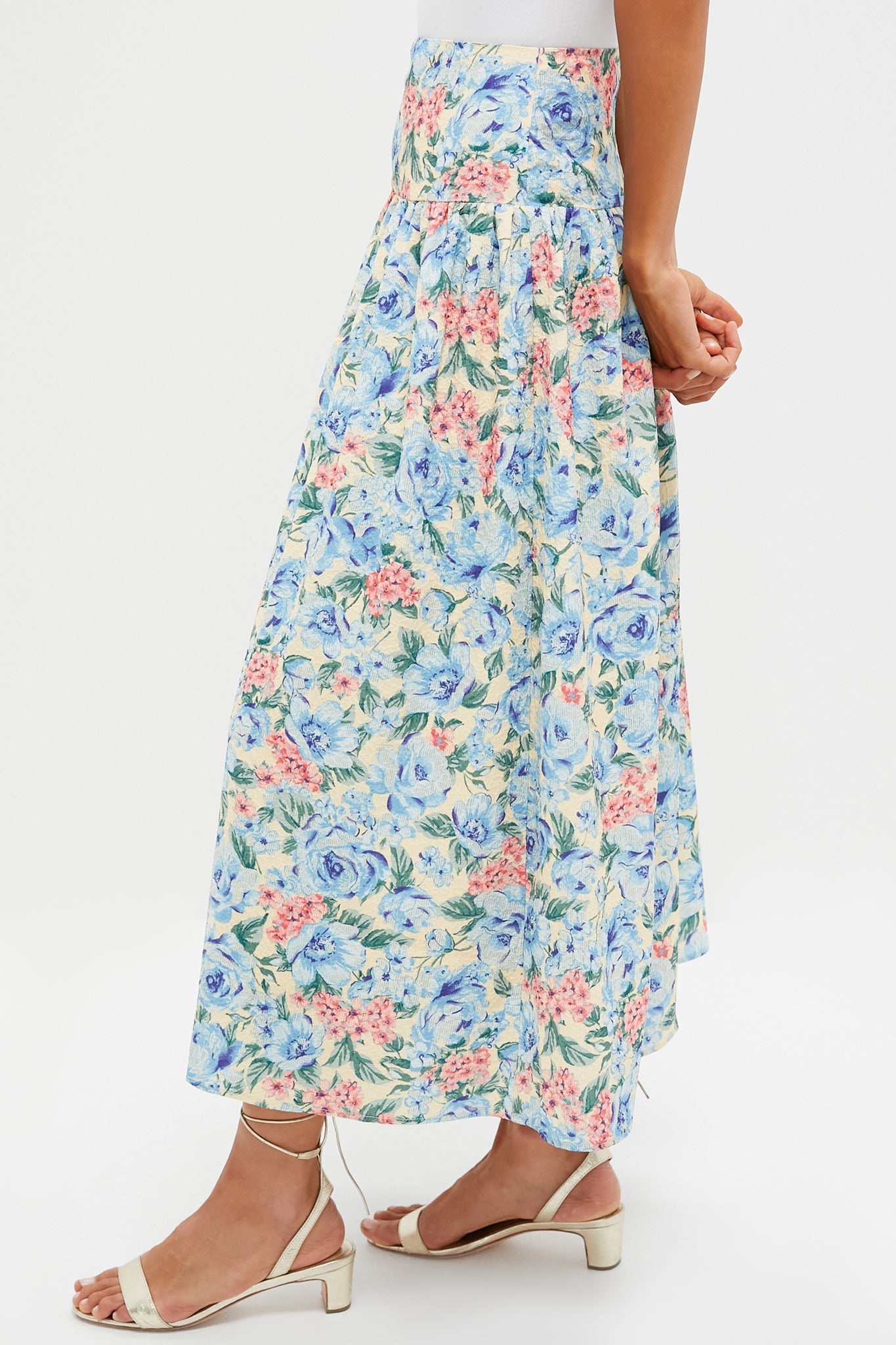 Blue Multi Maxi Skirt