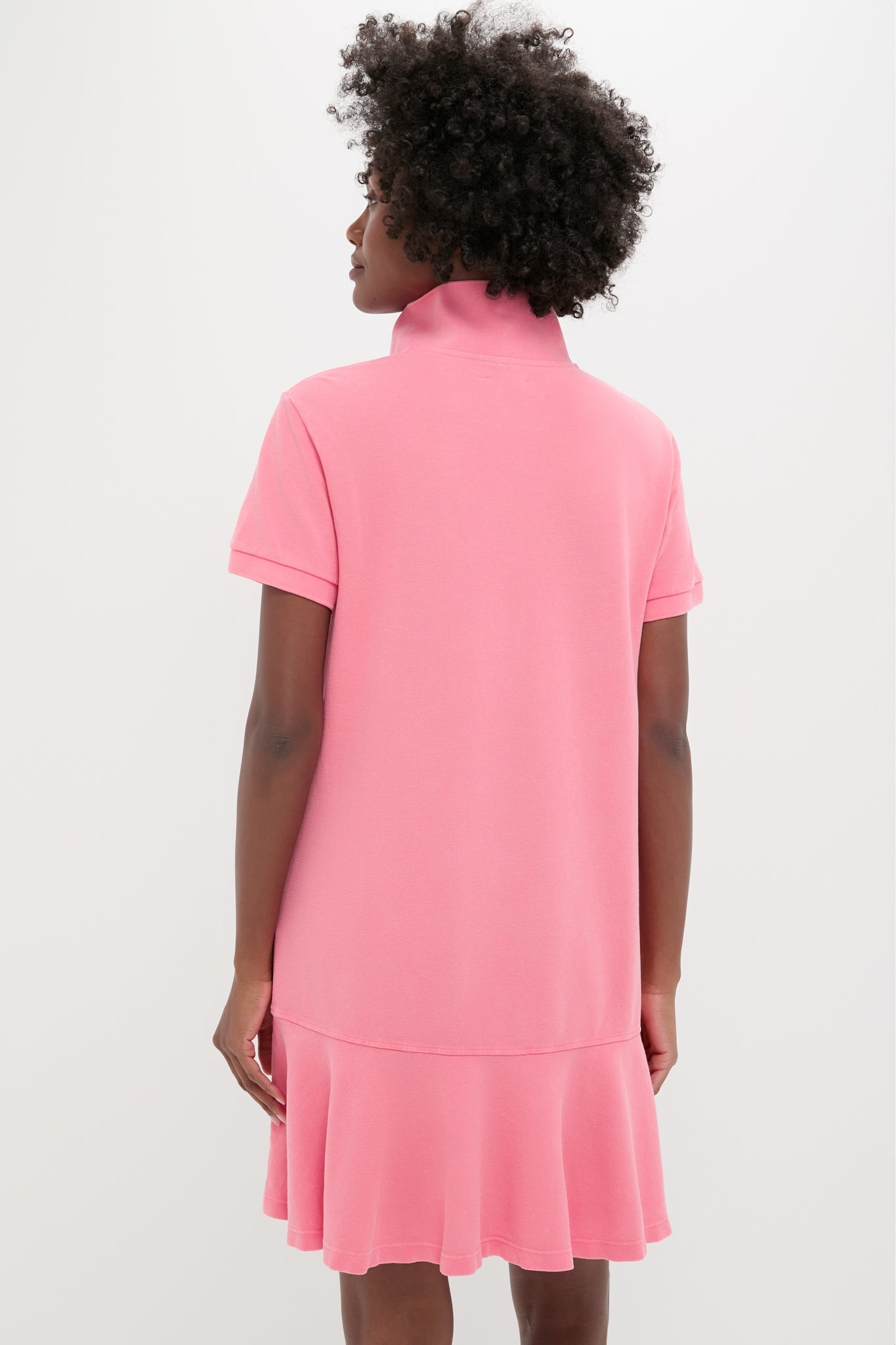 Hot Pink Pique May Polo Dress