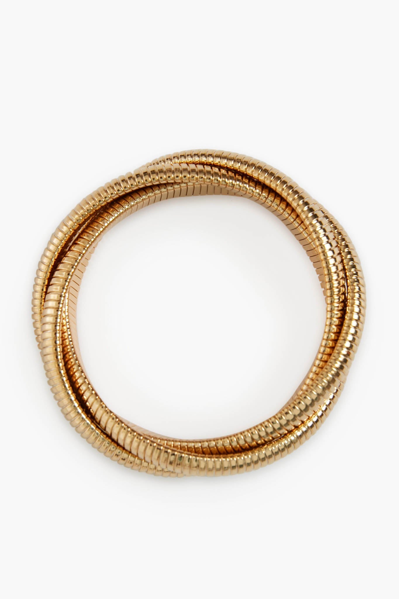 Triple Twisted Gold Cobra Bracelet