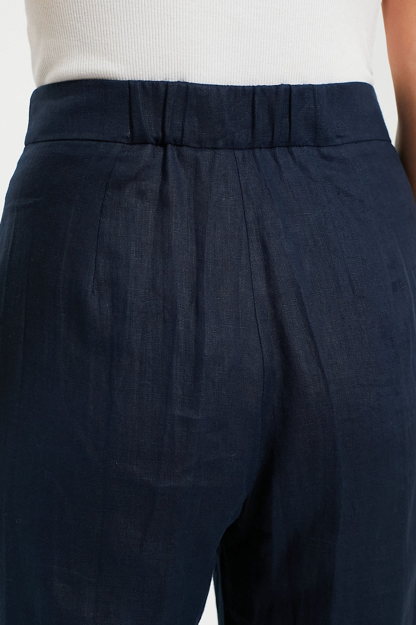 Navy Linen Lydia Pants