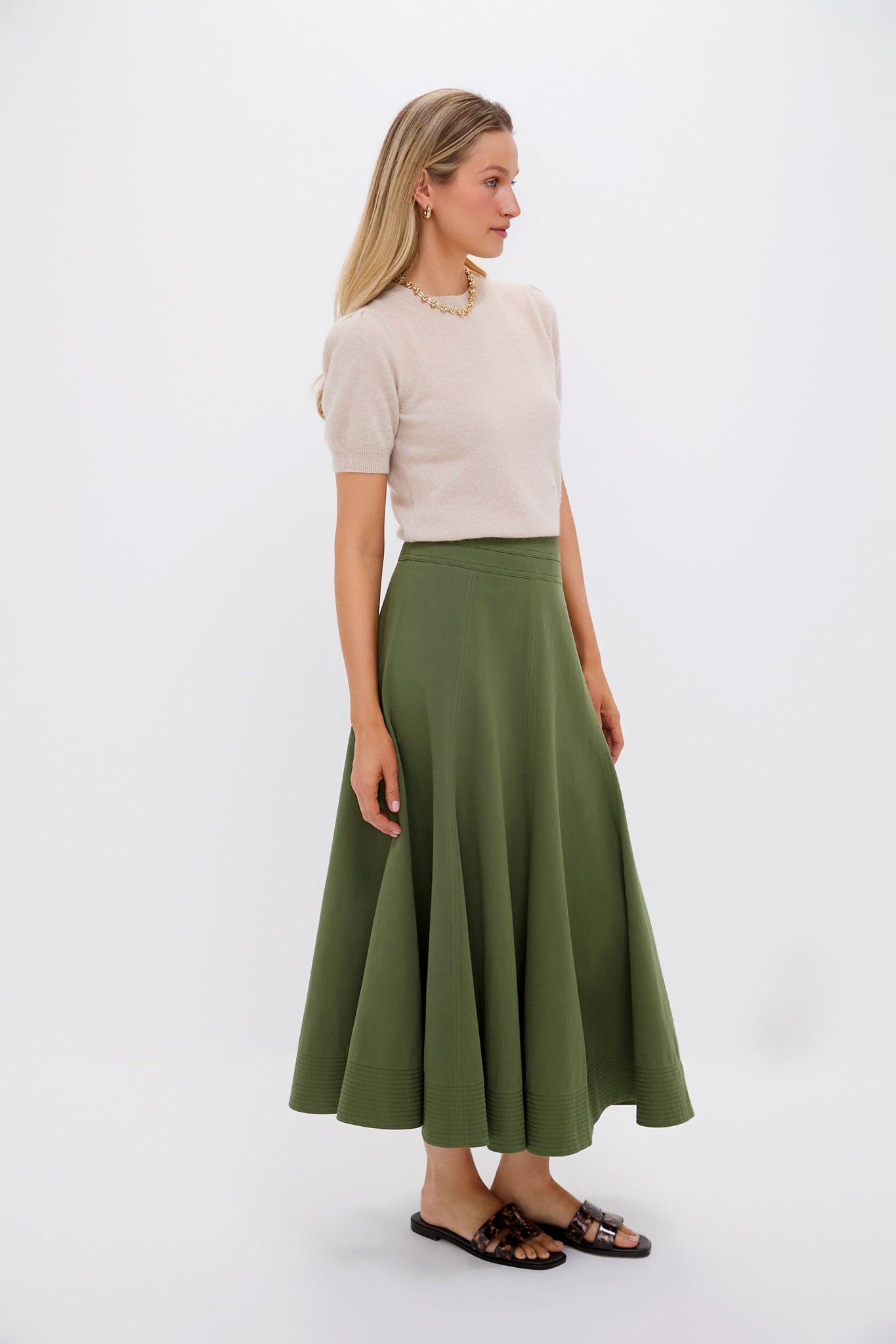 Sandstone Short Sleeve Cashmere Audrey Sweater