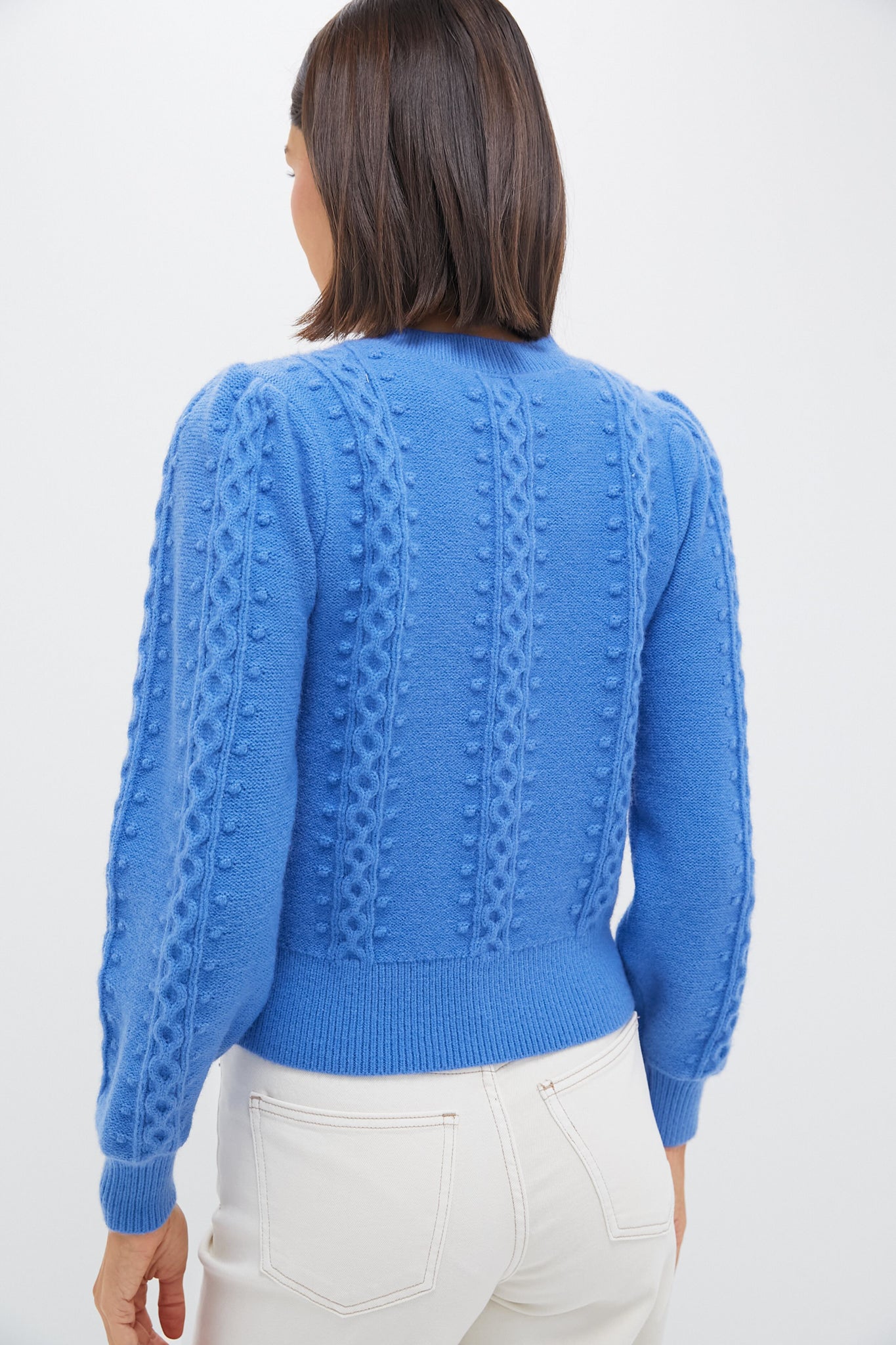Cerulean Embroidered Floral Frankie Sweater