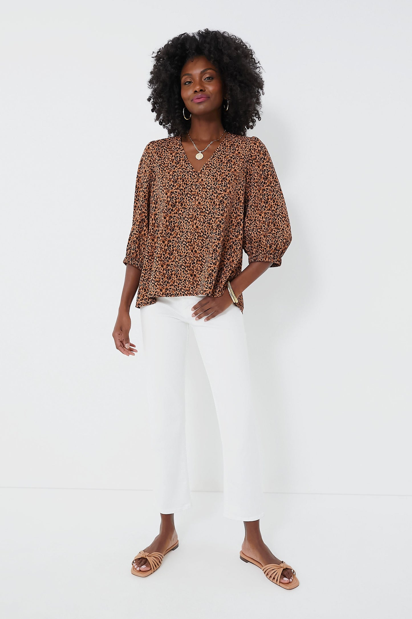 Leopard Hollis Top