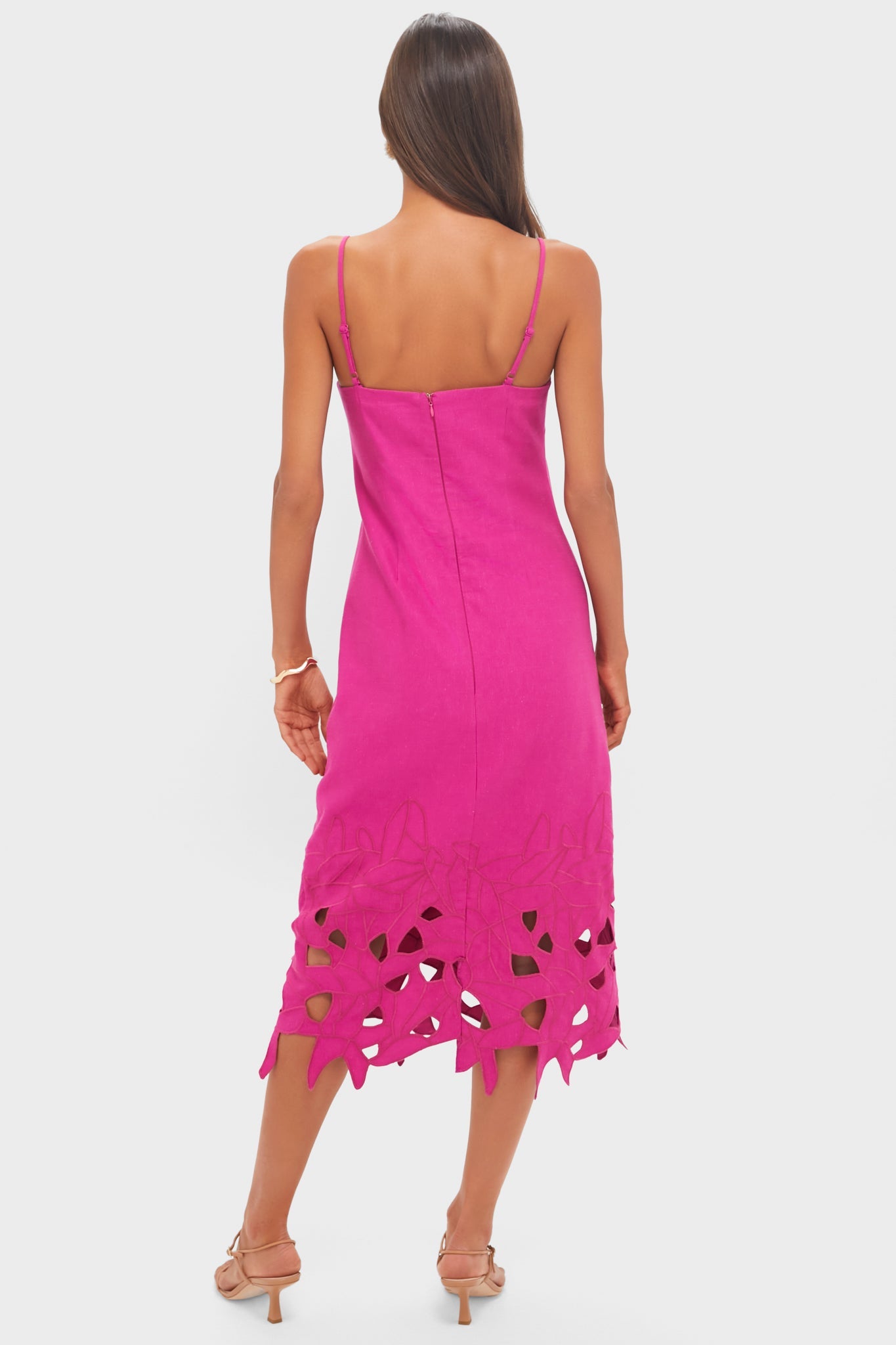 Fuchsia Linen Somerset Maxi Dress