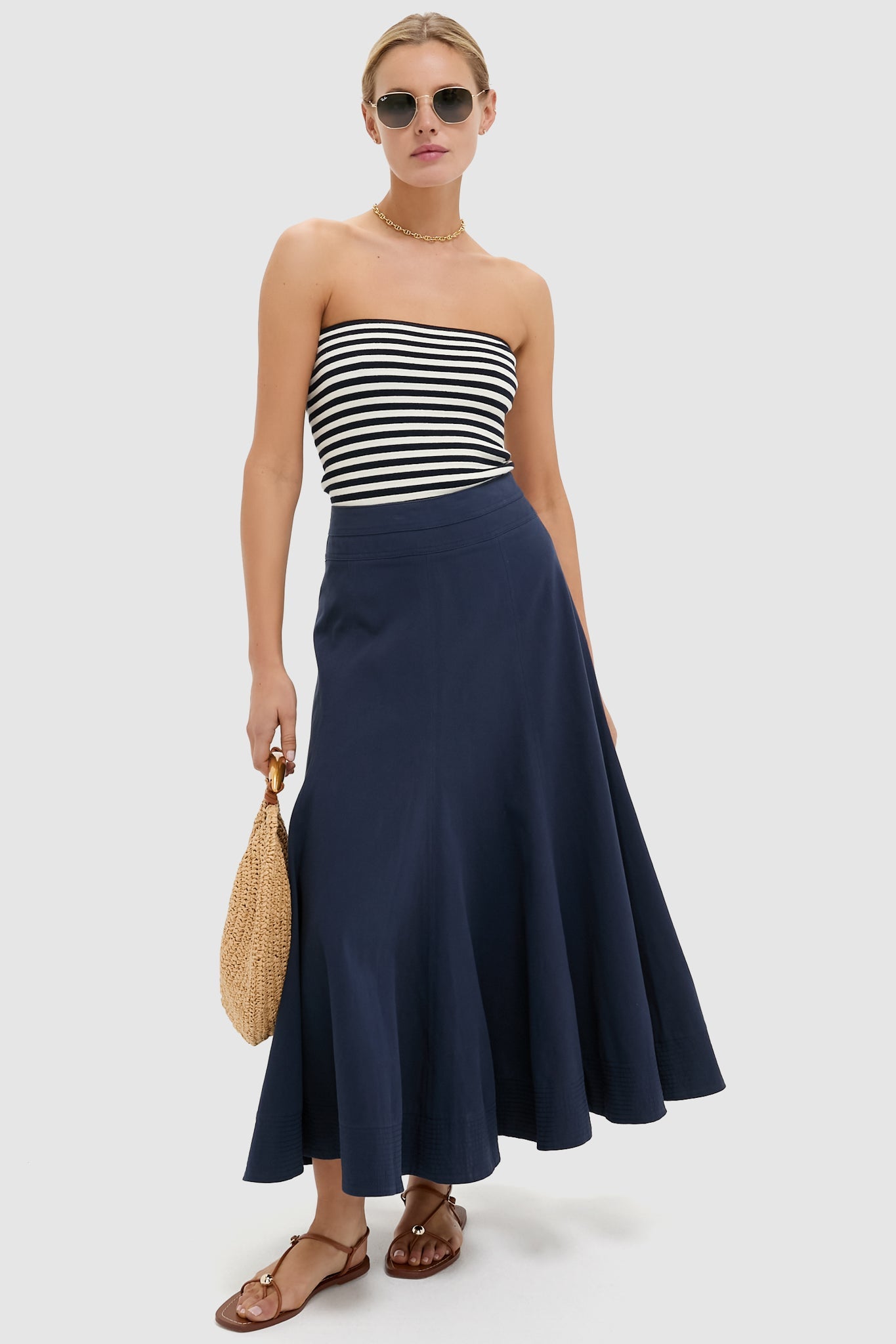Navy Brynn Skirt