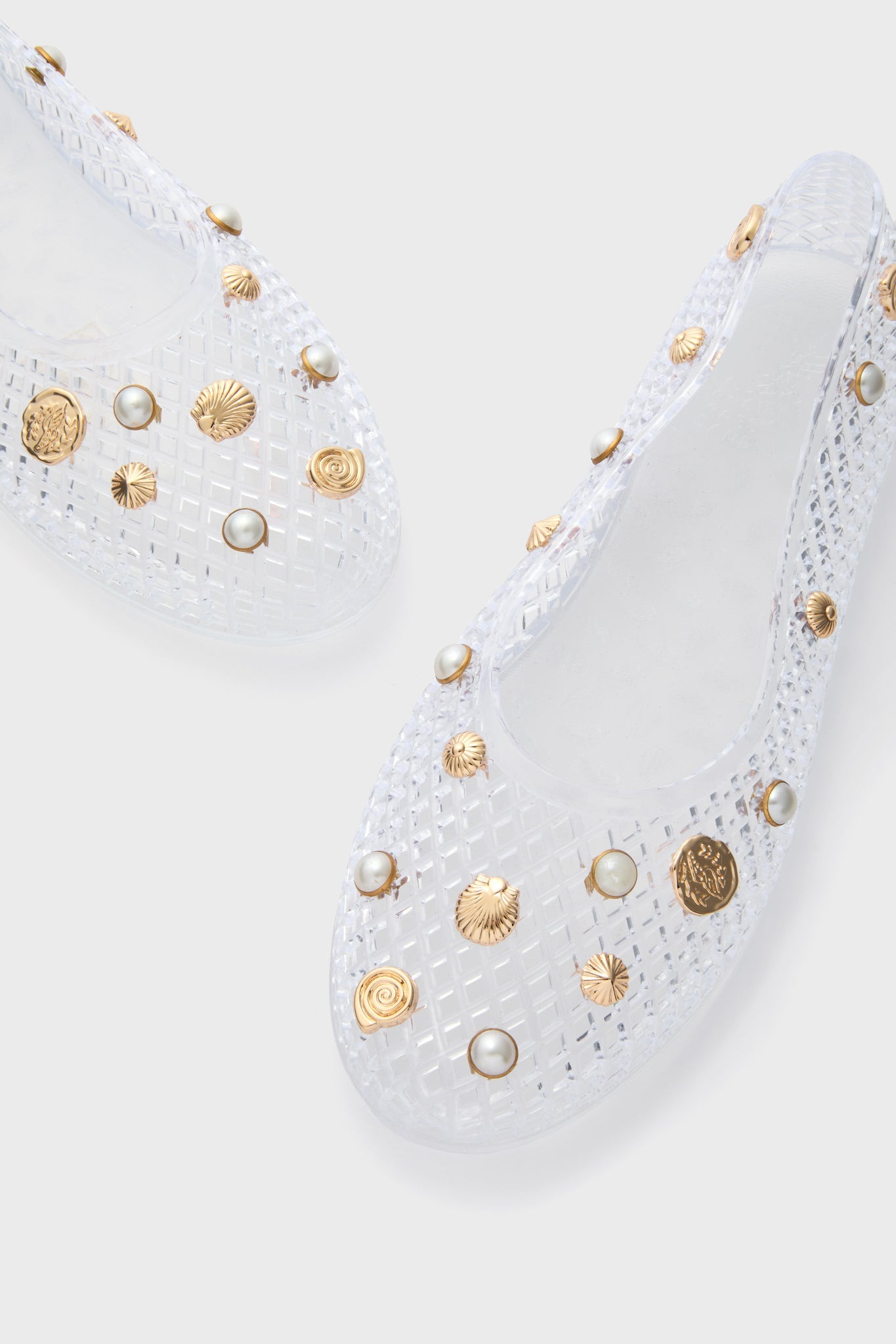 Clear Gems Iro Jelly Flats
