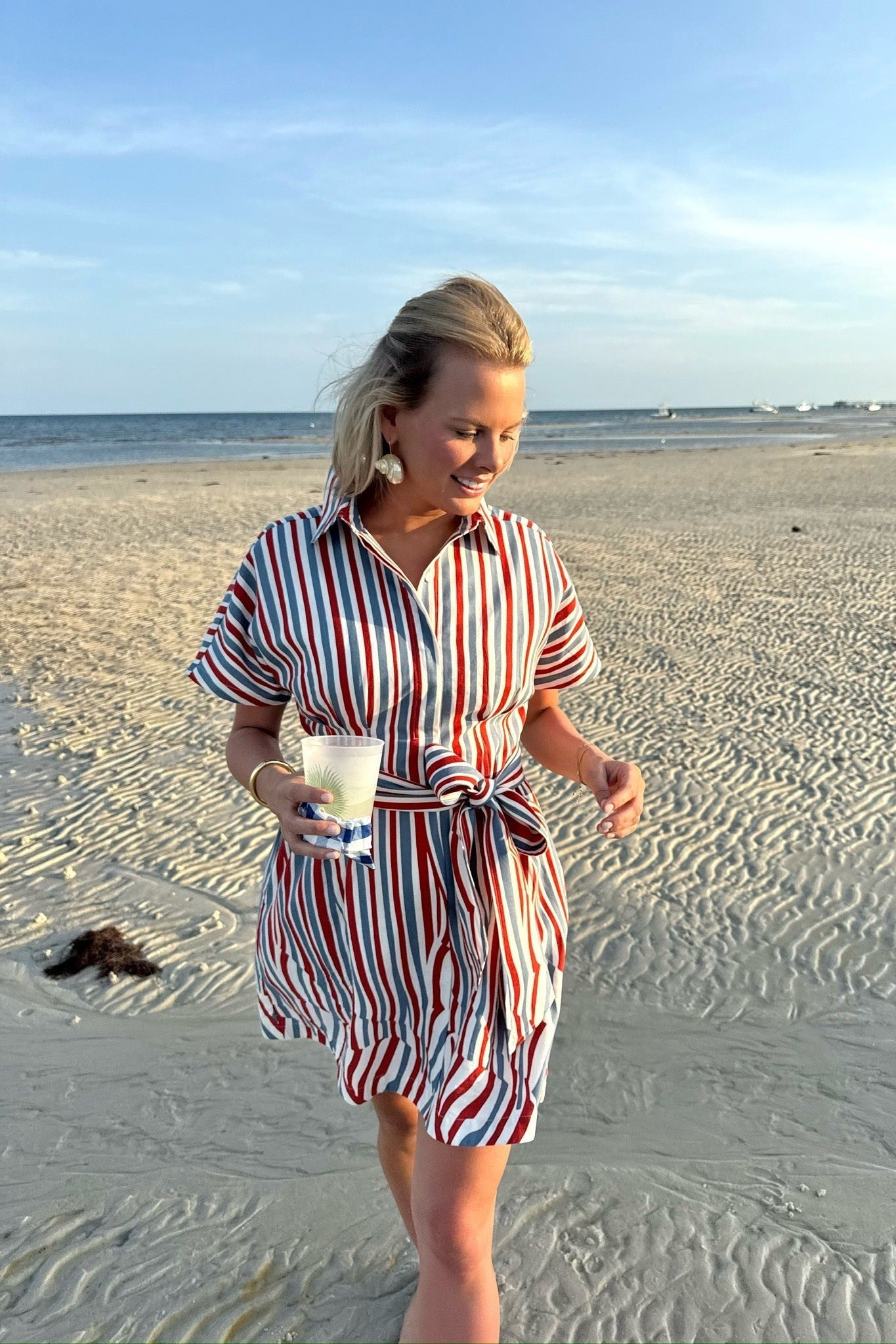 Americana Stripe Mini Callie Dress