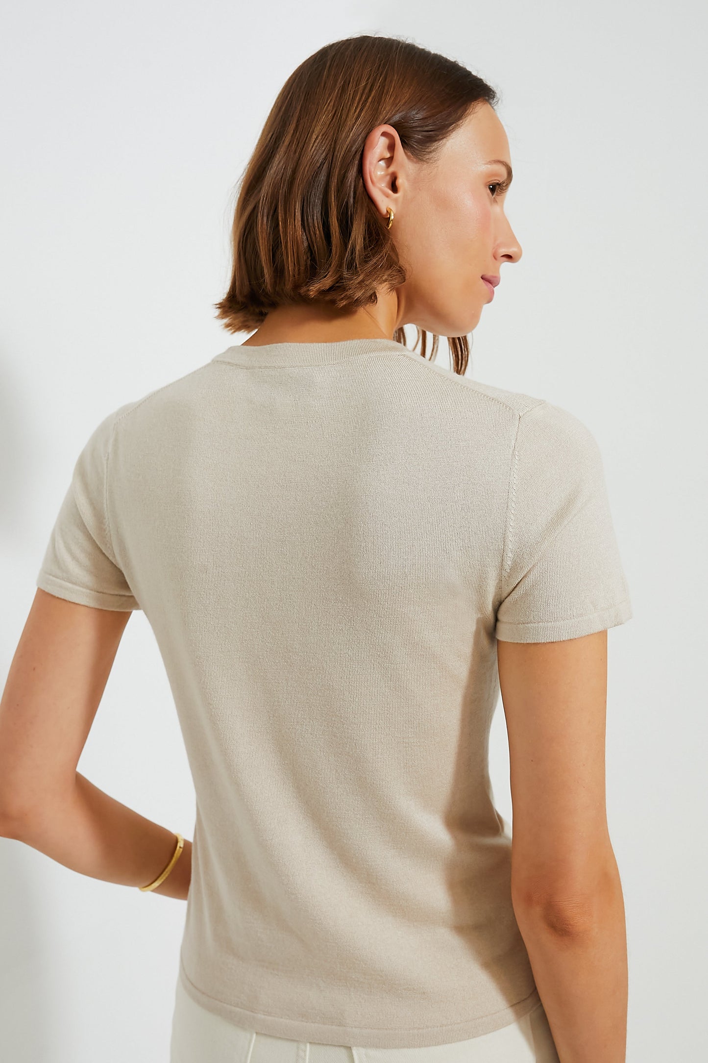 Sandstone Cashmere Silk Blend Katie Tee