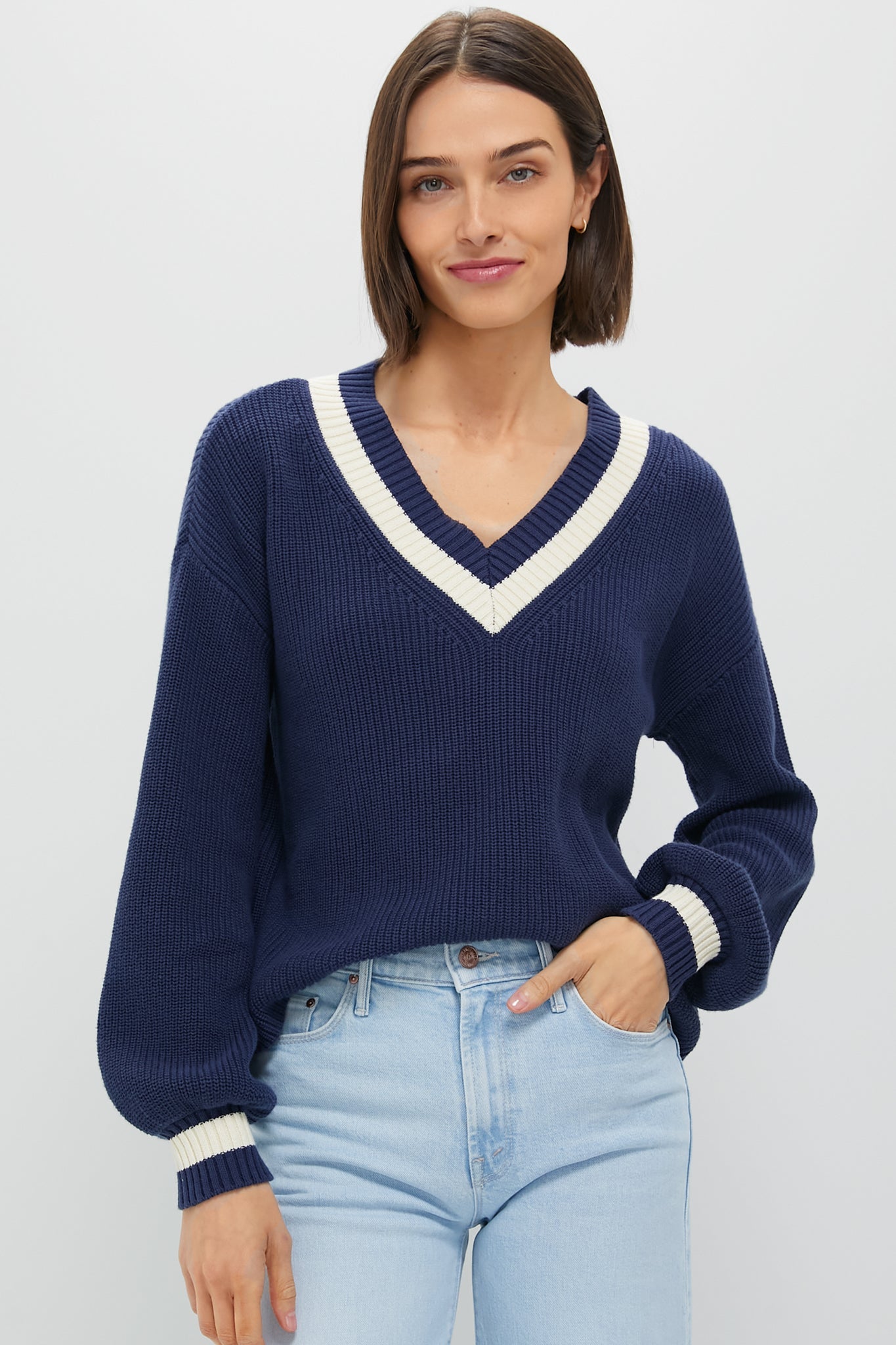 Washed Navy Ashe Sweater