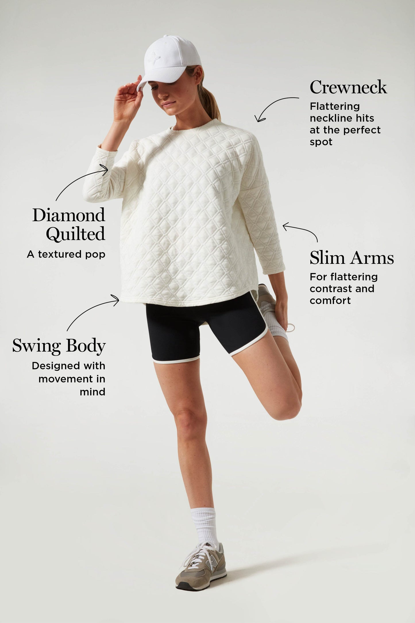 White Ally Swing Sweatshirt