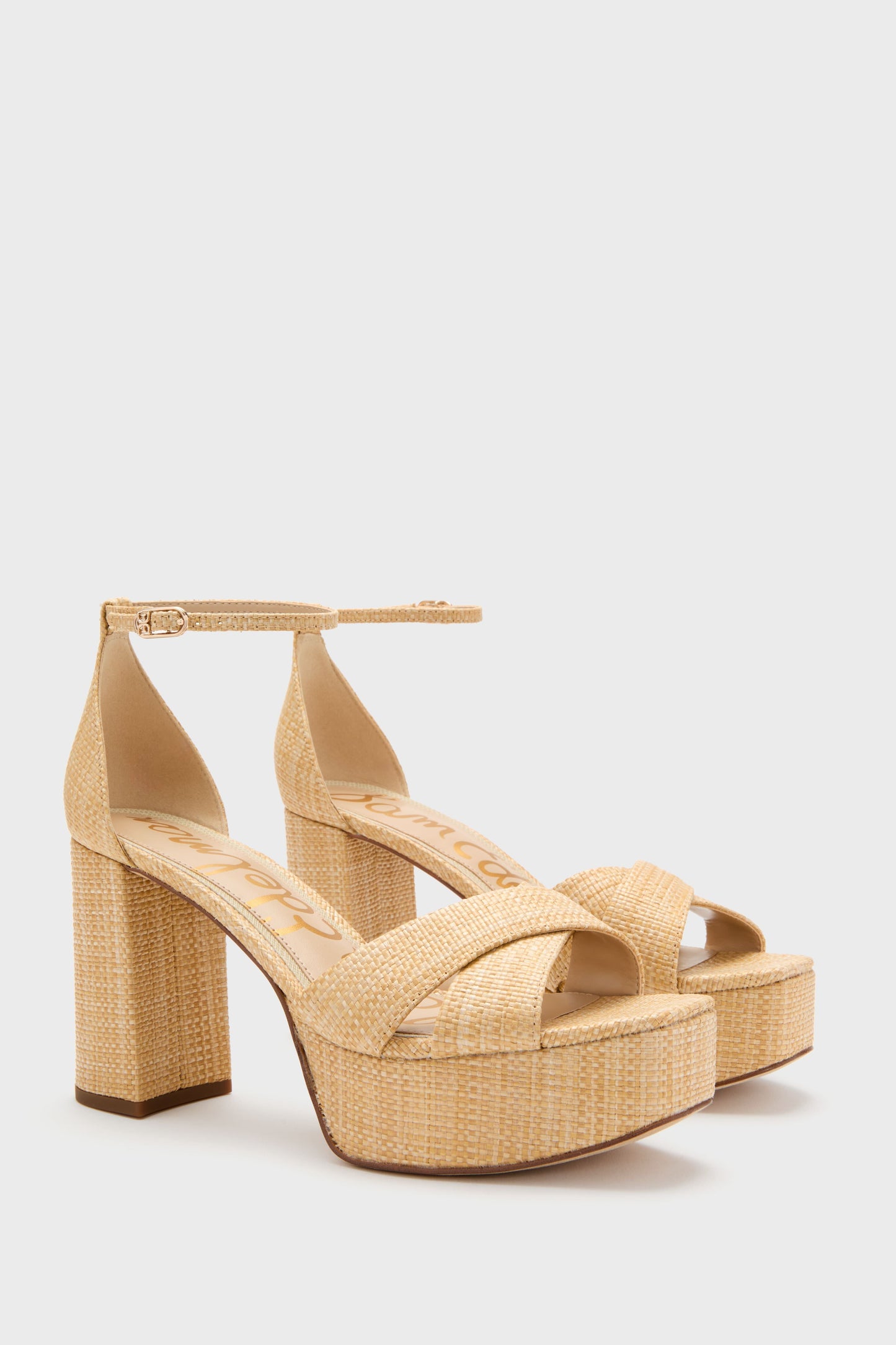 Bleached Beechwood Jullian Platform Heels