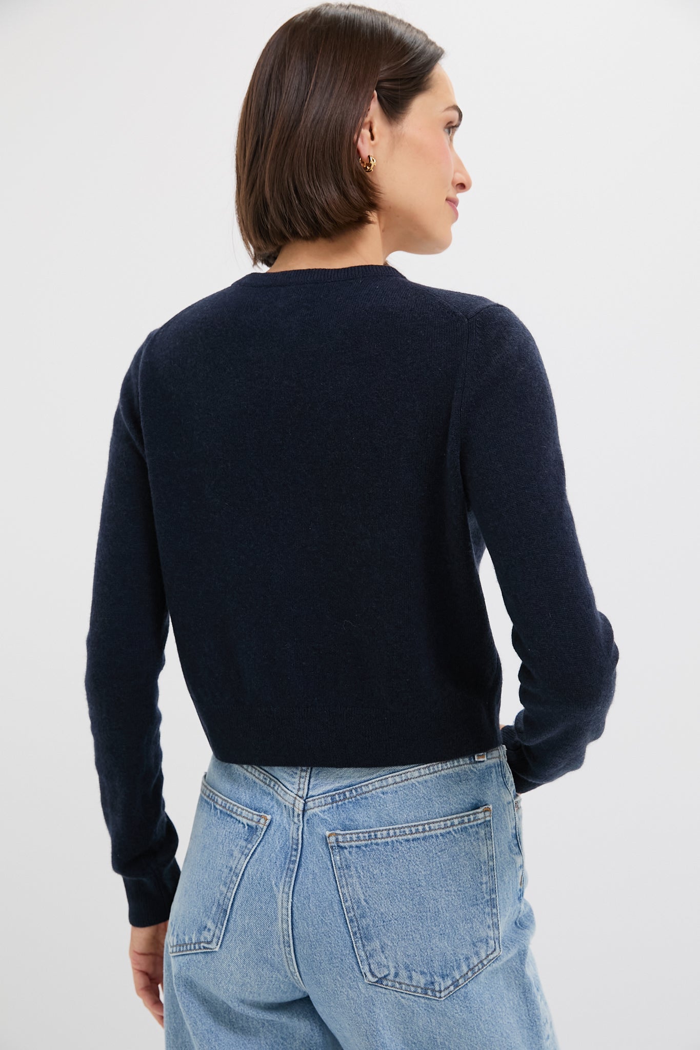 Navy Cashmere Riley Cardigan