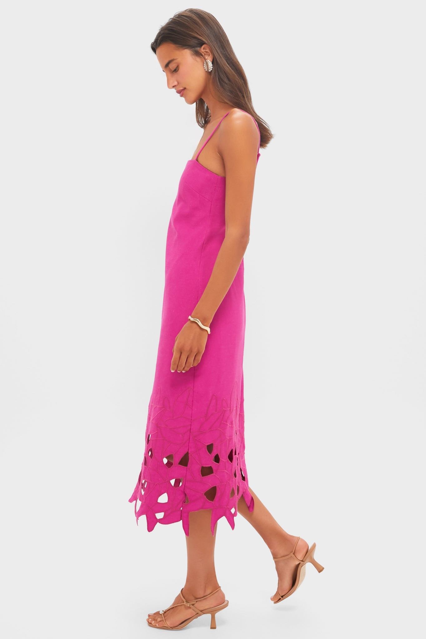 Fuchsia Linen Somerset Maxi Dress
