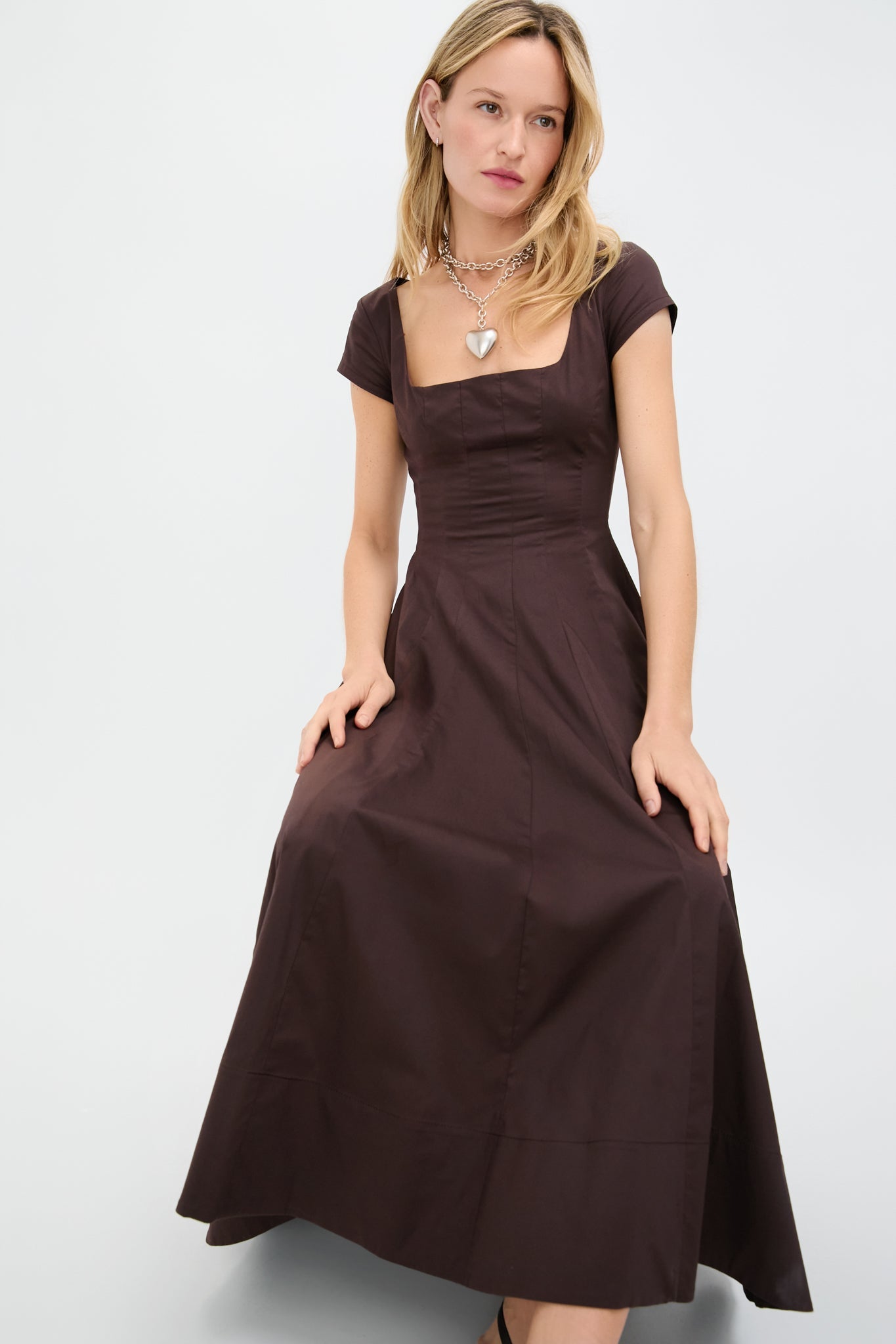 Earth Short Sleeve Wells Dress