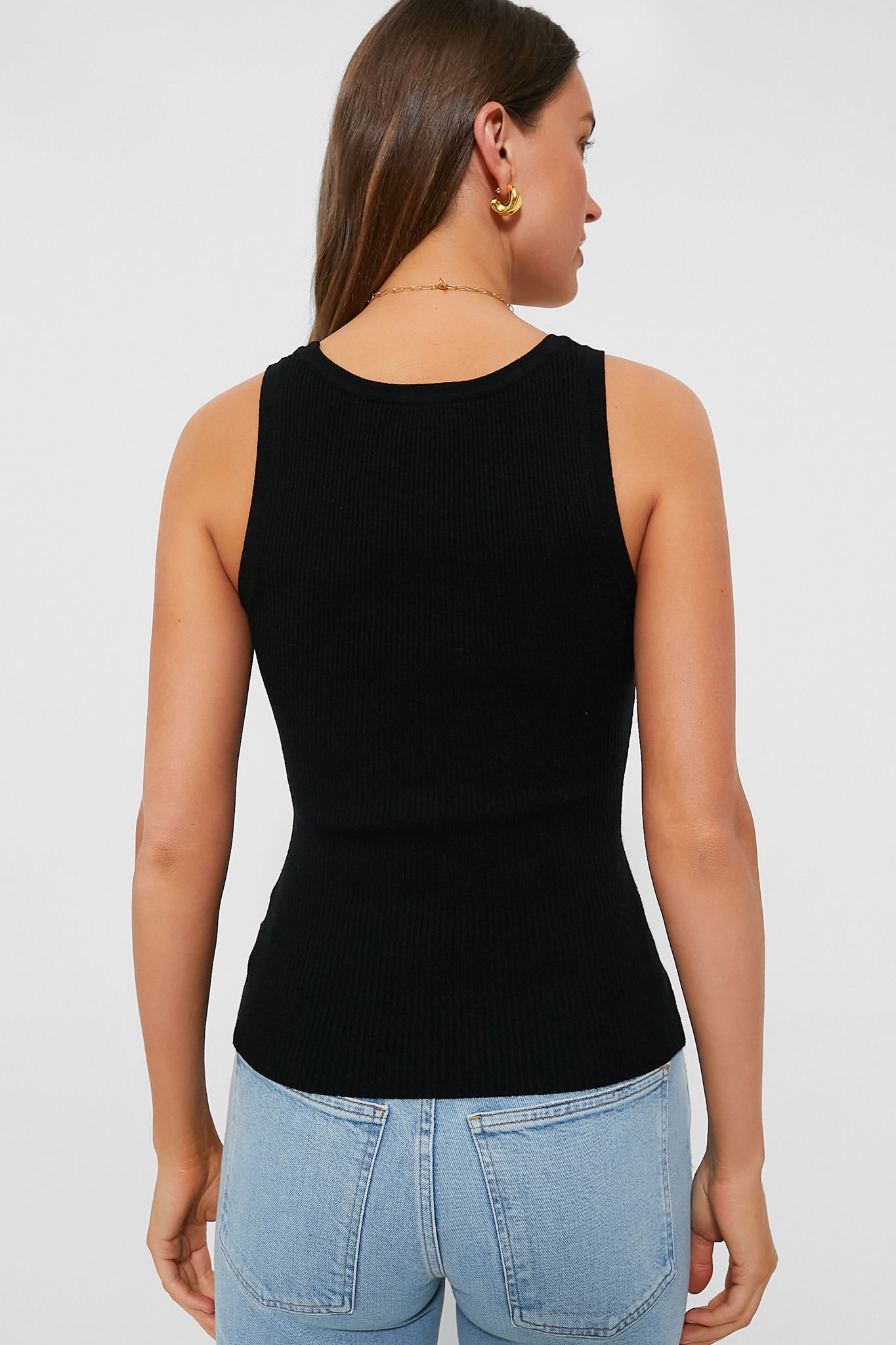 Black Shelby Rib Knit Tank