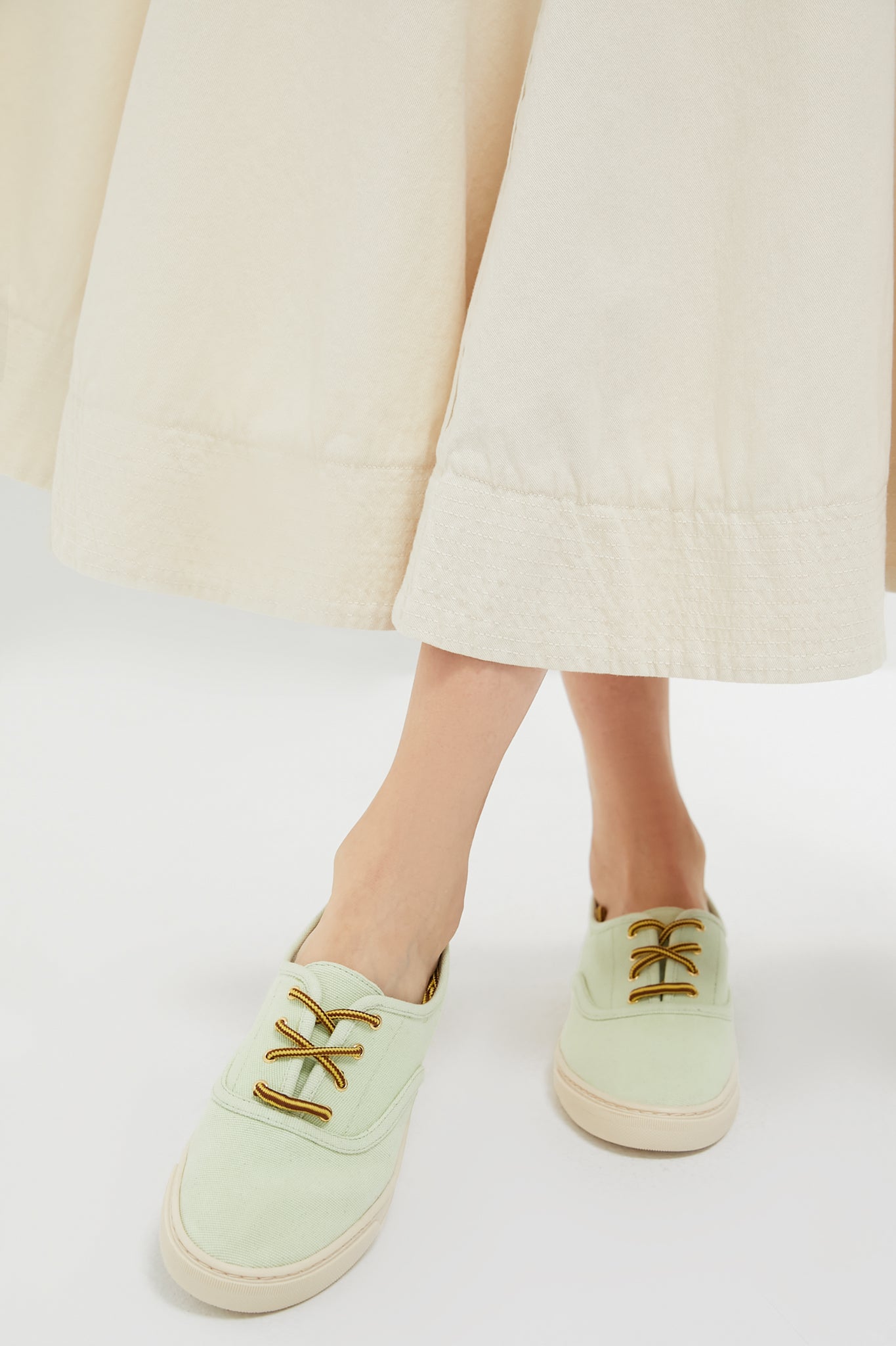 Pistachio Canvas Bea Sneakers