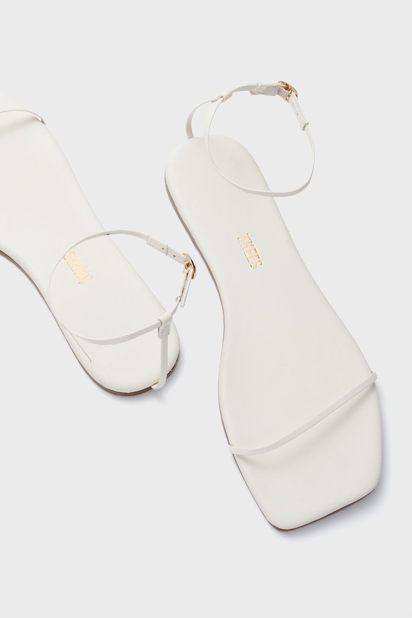 Cream Square Toe Twiggy Sandals